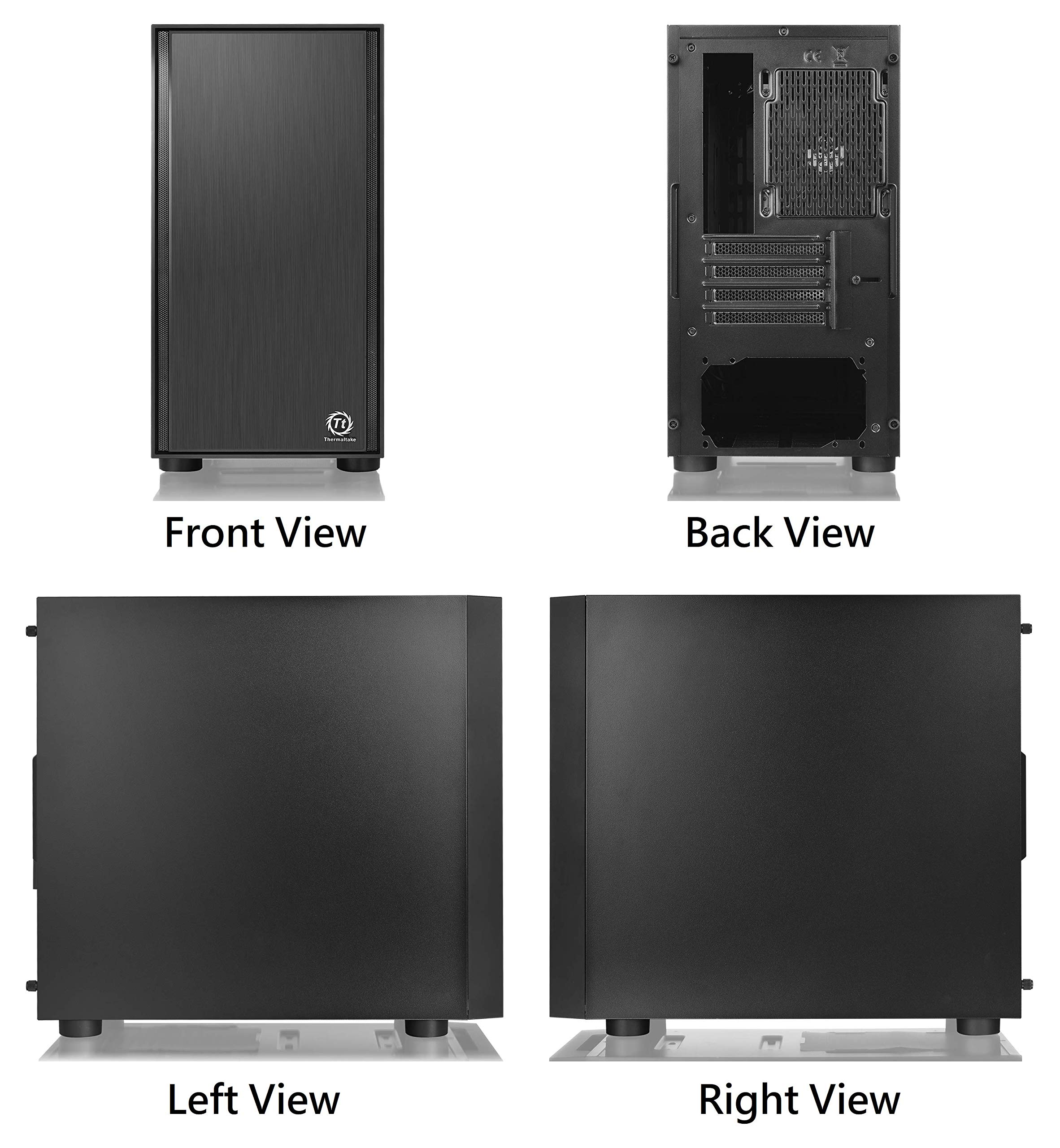 Thermaltake Versa H17 Black Micro ATX Mini Tower Gaming PC Case - Compact Computer Case with 120mm Rear Fan Pre-Installed | Perfect for Small Form Factor Gaming Rigs & Home Office Setups