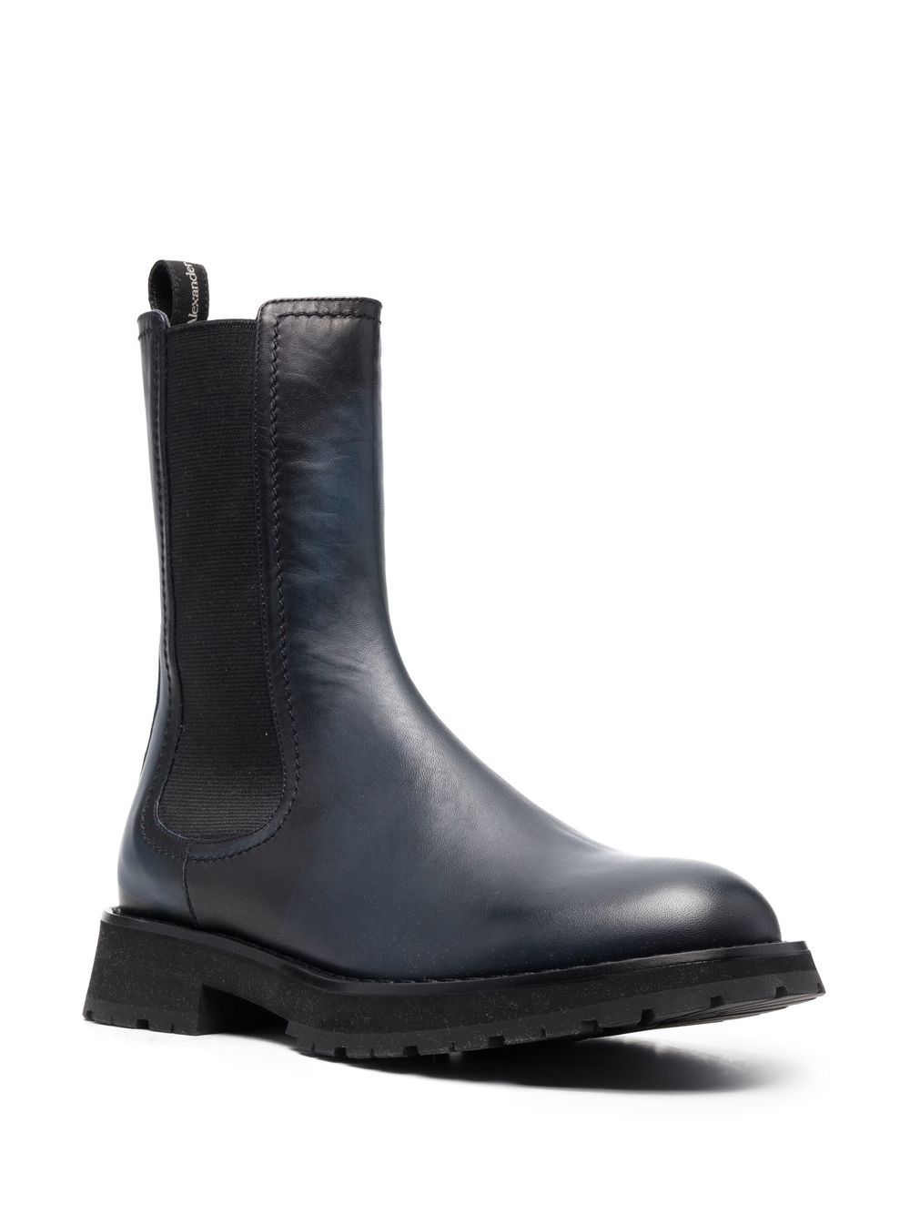 Alexander McQueen Grey Leather Boots for Women - Stylish & Comfortable Ankle Boots for Casual Wear, Office & Night Out