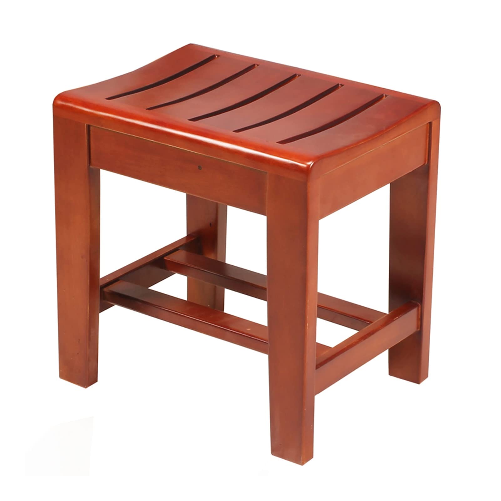 Waterproof Wooden Shower Stool - Spa Bath Seat & Foot Stool for Bathroom, Shower, and Relaxation - Cozy Wooden Bench for Small Spaces - Perfect for Elderly, Kids & Home Spa Use