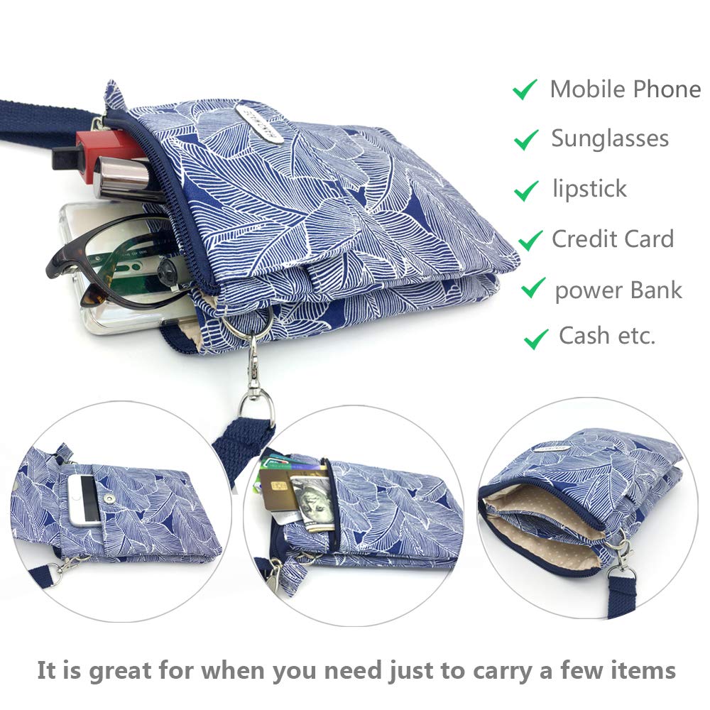 Stylish Canvas Crossbody Phone Purse for Women & Teens - Roomy Wallet Bag with Adjustable Shoulder Strap - Perfect for Shopping, Travel & Daily Use
