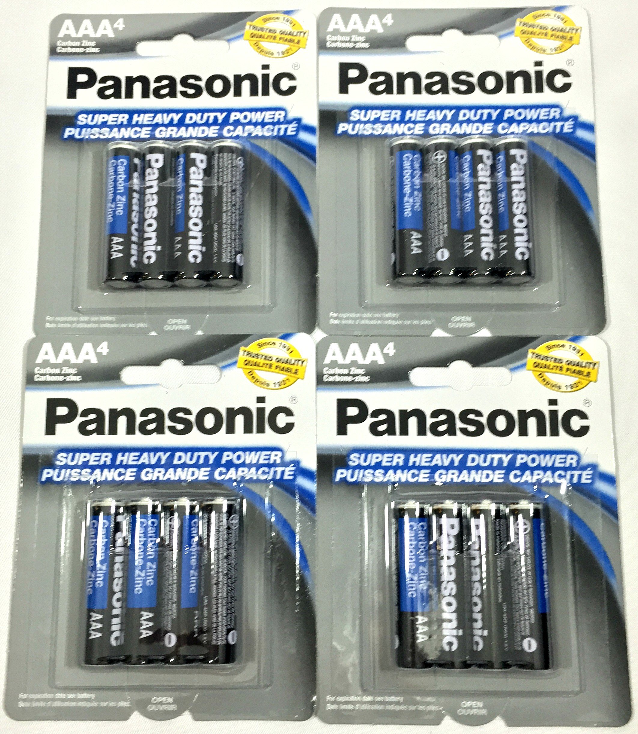 Panasonic 16-Pack AAA Super Heavy Duty Carbon Zinc Batteries 1.5V - Long Lasting Power for Toys, Remote Controls, Flashlights & Electronic Devices