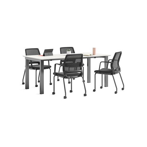 Safco Medina Mesh Back Reception and Guest Chair - Ergonomic Office Chair with Breathable Mesh (Set of 2, Black) - Perfect for Waiting Rooms, Lobbies, and Conference Areas