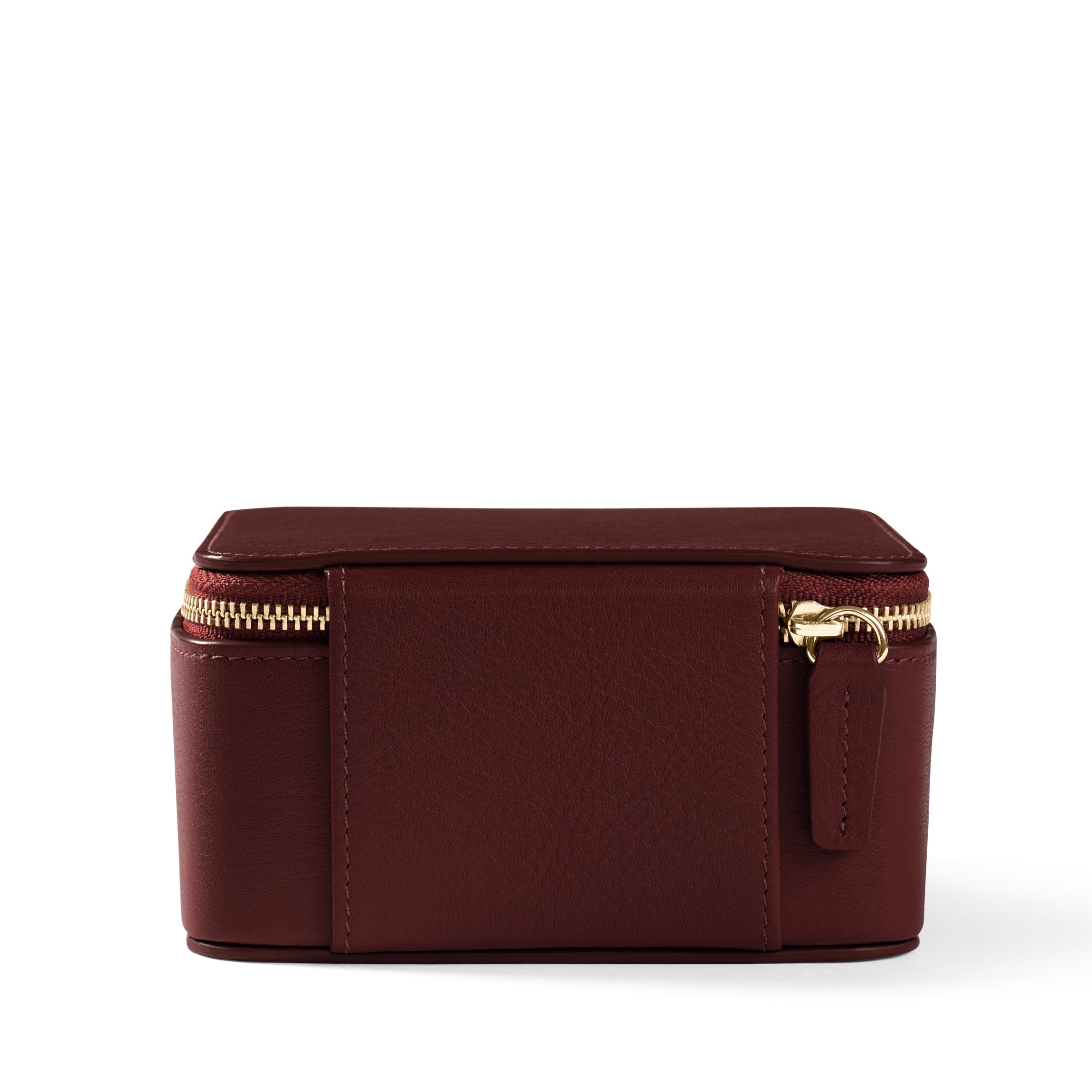 Medium Jewelry Organizer Box - Bordeaux Red Velvet Jewelry Storage Case with 6 Compartments for Earrings, Rings & Necklaces | Perfect for Travel, Home & Gift Giving