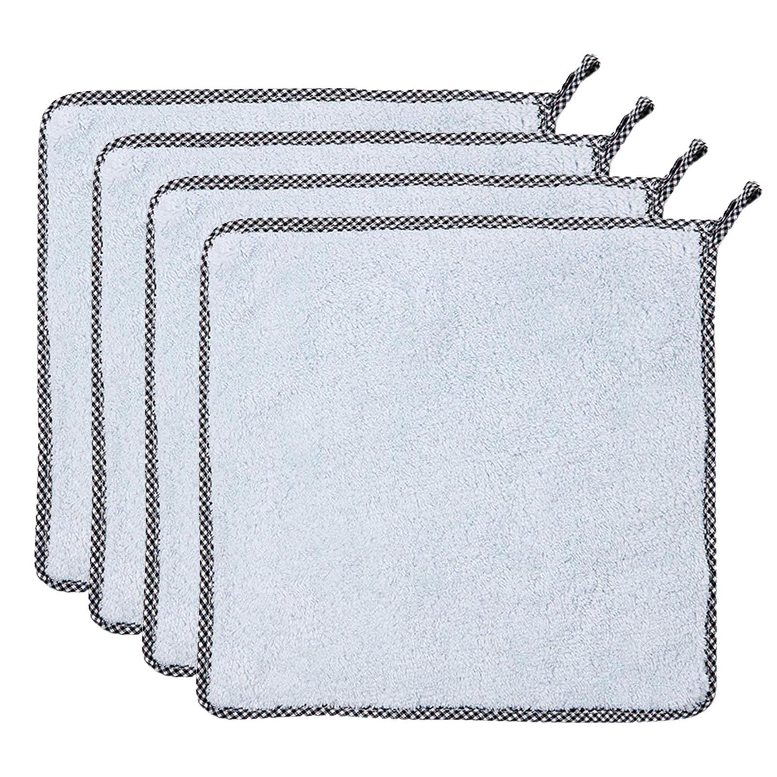 Premium Thickened Absorbent Dish Cloths - 12 Pack Heavy Duty Kitchen Cleaning Rags for Wiping Tables, Dishes & Countertops | Oil Removing, Lint-Free Scouring Cloths for Home & Restaurant Use