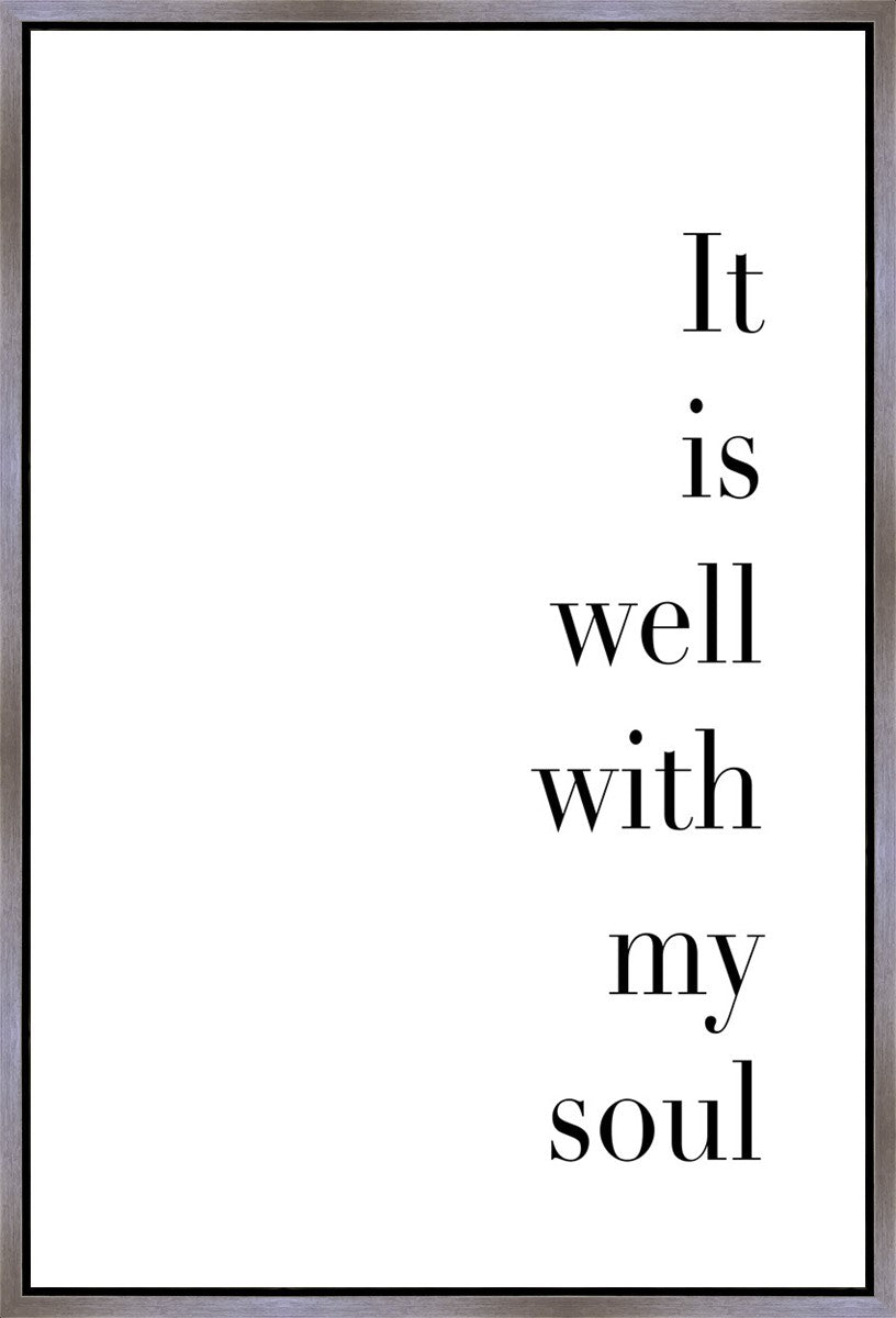 It is Well With My Soul Gallery Wrap Canvas - Inspirational Christian Wall Art for Home Decor, Church & Office - Perfect for Living Room, Bedroom & Prayer Space