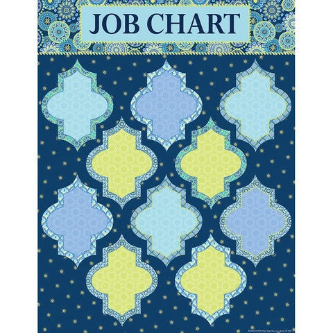 Blue Harmony Job Chart - Organize Tasks & Schedules for Kids & Teachers - Perfect for Classroom, Homeschool & Parenting