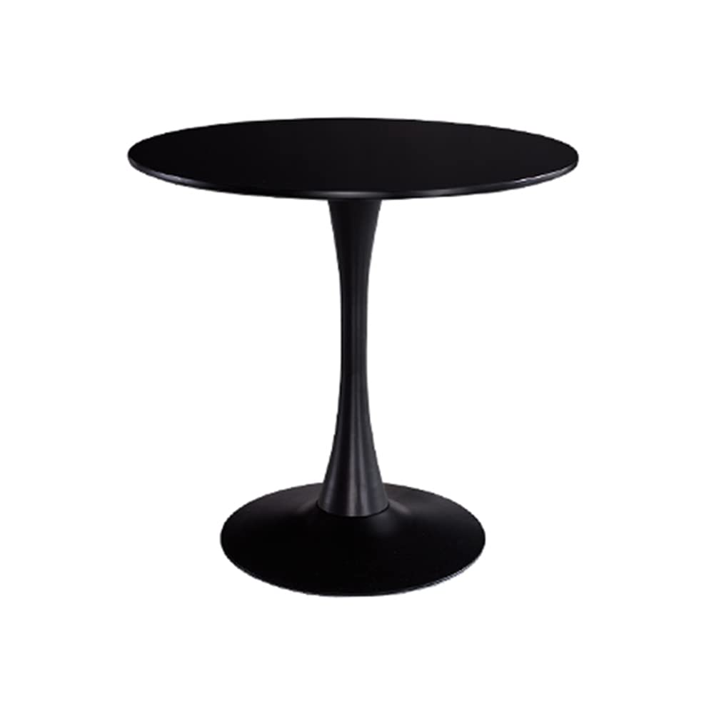 Modern Round Wooden Dining Table & Coffee Table with Sturdy Metal Base - 27.6