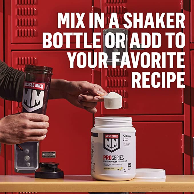 Muscle Milk Pro Series Protein Powder - Strawberry Flavor, 2lb (Pack of 1) | High Protein Shake for Muscle Recovery & Post-Workout Nutrition | Ideal for Gym, Fitness & Bodybuilding