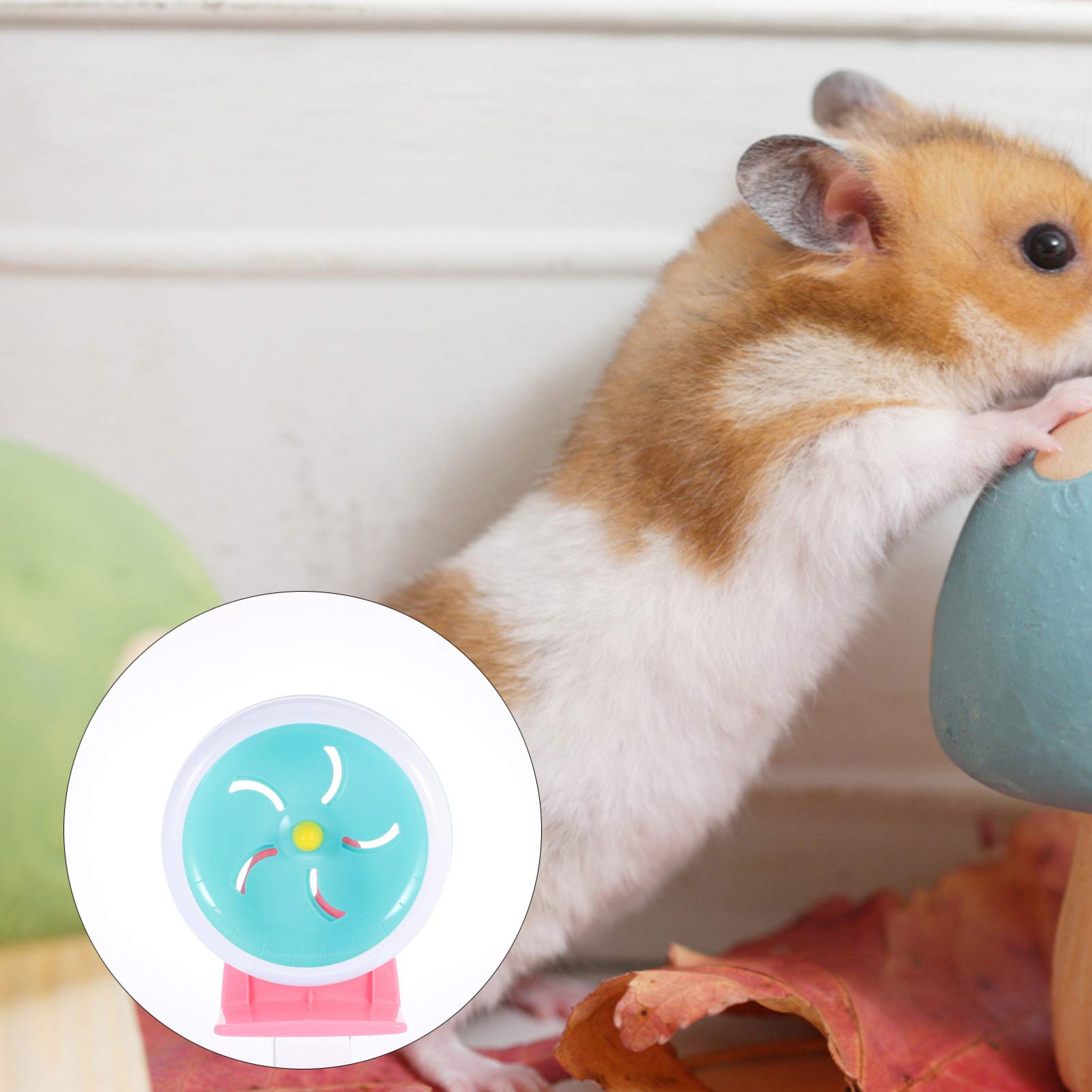 Balacoo Hamster Exercise Wheel - Small Animal Running Wheel Treadmill for Hamsters, Mice, Rats - Durable PP Plastic Pet Toy for Cage Fitness & Playtime - Perfect for Small Pet Exercise and Entertainment