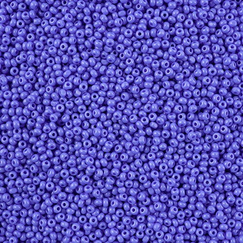 11/0 Czech Cut Seed Beads #37014 - Opaque Light Royal Blue (13g) for Jewelry Making, Beading, and DIY Crafts