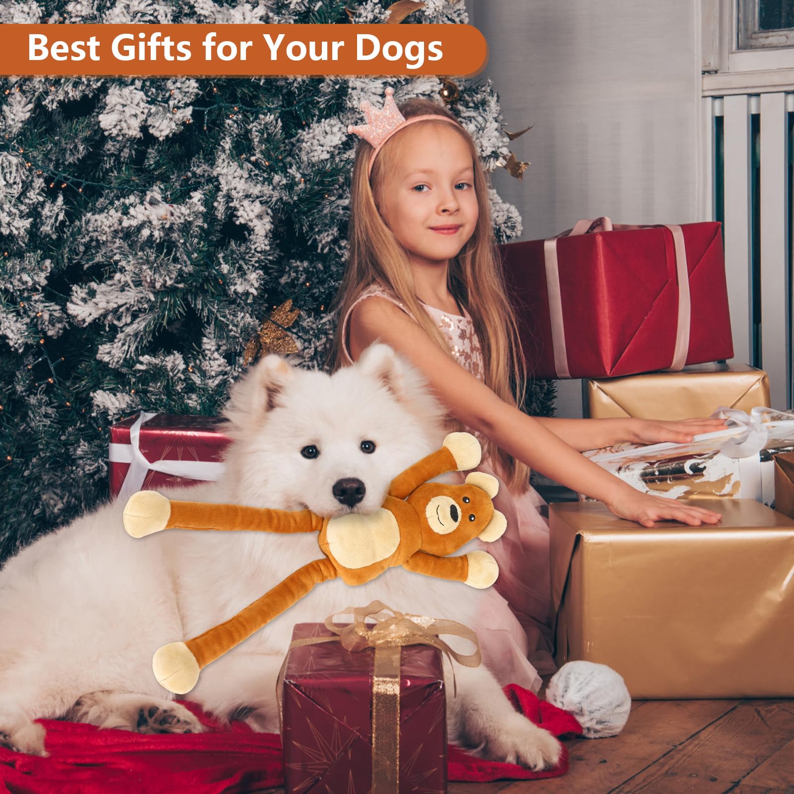 Durable Large Squeaky Dog Toys - Tough Tug-of-War Interactive Puppy Chew Toys for Small, Medium & Big Dogs | Perfect for Playtime, Training & Bonding with Your Pet