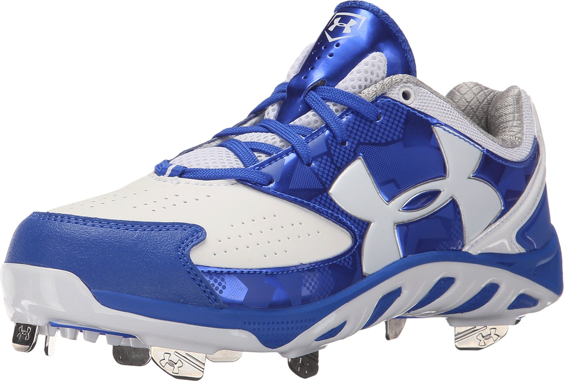 Under Armour Spine Glyde ST Cleats for Women - Black/White | Lightweight Football Cleats with Enhanced Traction | Perfect for Soccer, Lacrosse & Field Sports