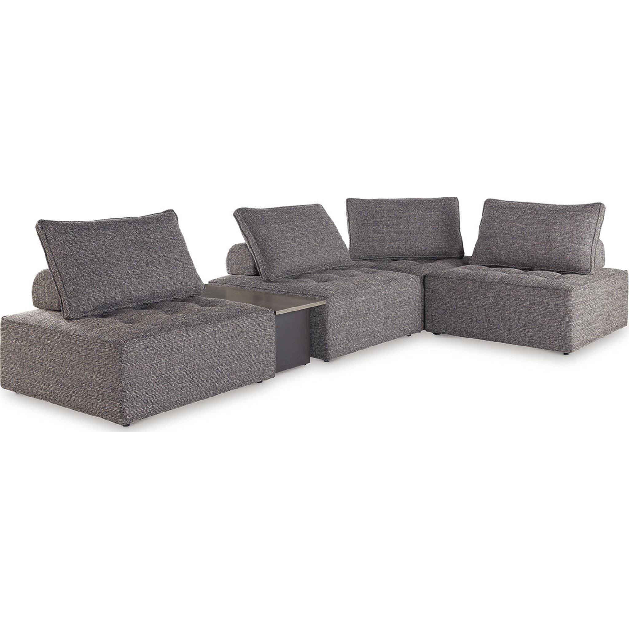 Bree Zee 5-Piece Outdoor Modular Sectional Sofa Set - Patio, Garden, Poolside & Backyard Furniture for Relaxing and Entertaining