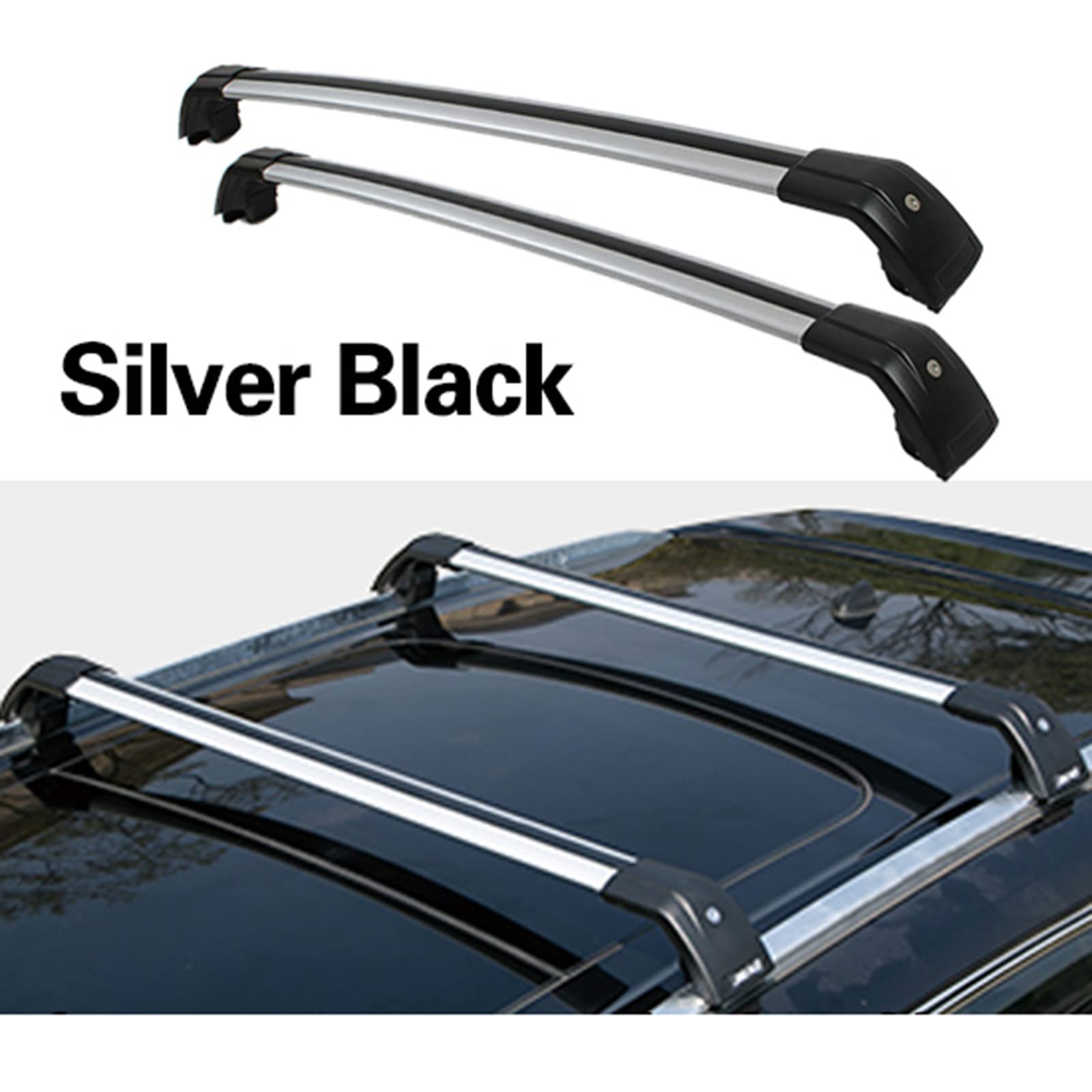 Universal Car Roof Rack Rail Cross Bars & Luggage Carrier System - Compatible with Hyundai Tucson 2016-2020 Models | Heavy-Duty Cargo Basket for Road Trips, Camping Gear & Outdoor Adventures