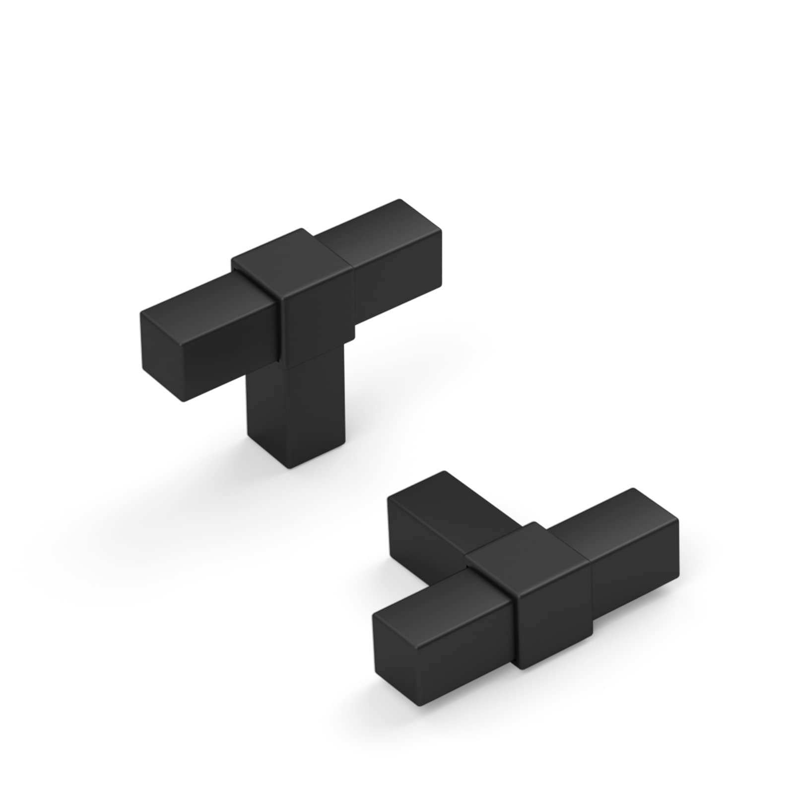 10 Pack Matte Black Cabinet Knobs - Round Zinc Alloy Drawer Pulls for Kitchen, Bathroom & Bedroom Cabinets - Durable & Stylish Hardware for Home Renovation & Furniture Upgrade