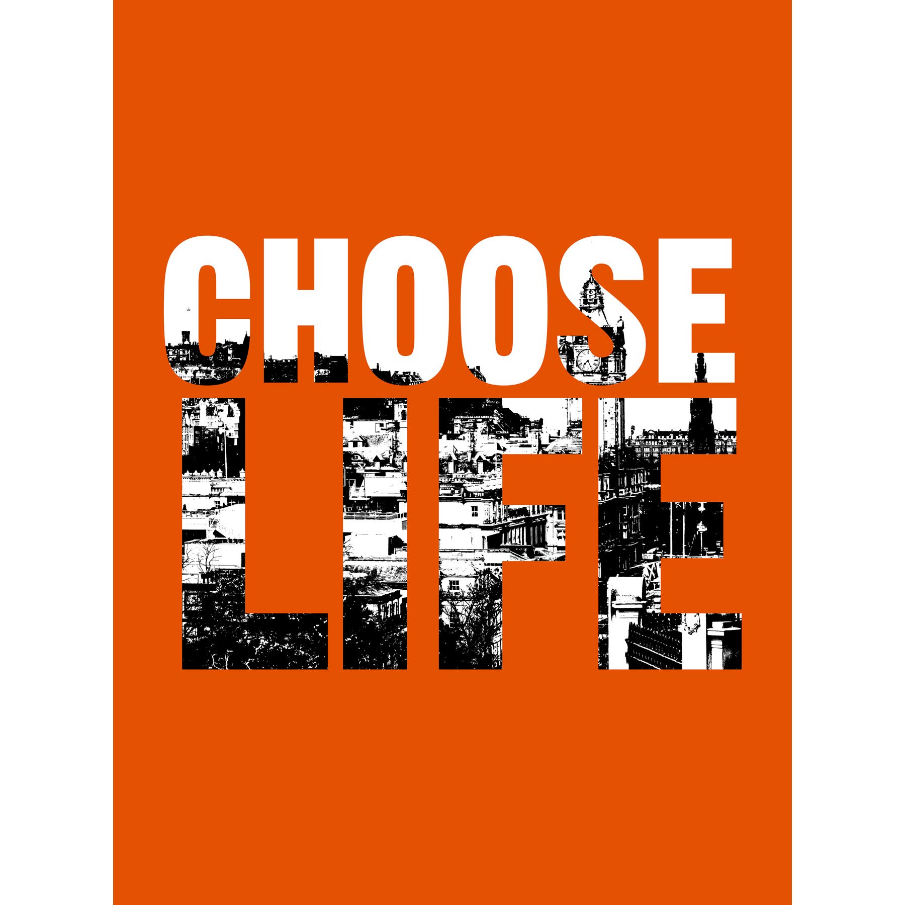 Wee Blue Coo Choose Life Trainspotting Edinburgh Scotland Wall Art Poster - 18x24 Inch Large Vintage Travel Print on Thick Paper - Perfect for Living Room, Bedroom & Office Decor