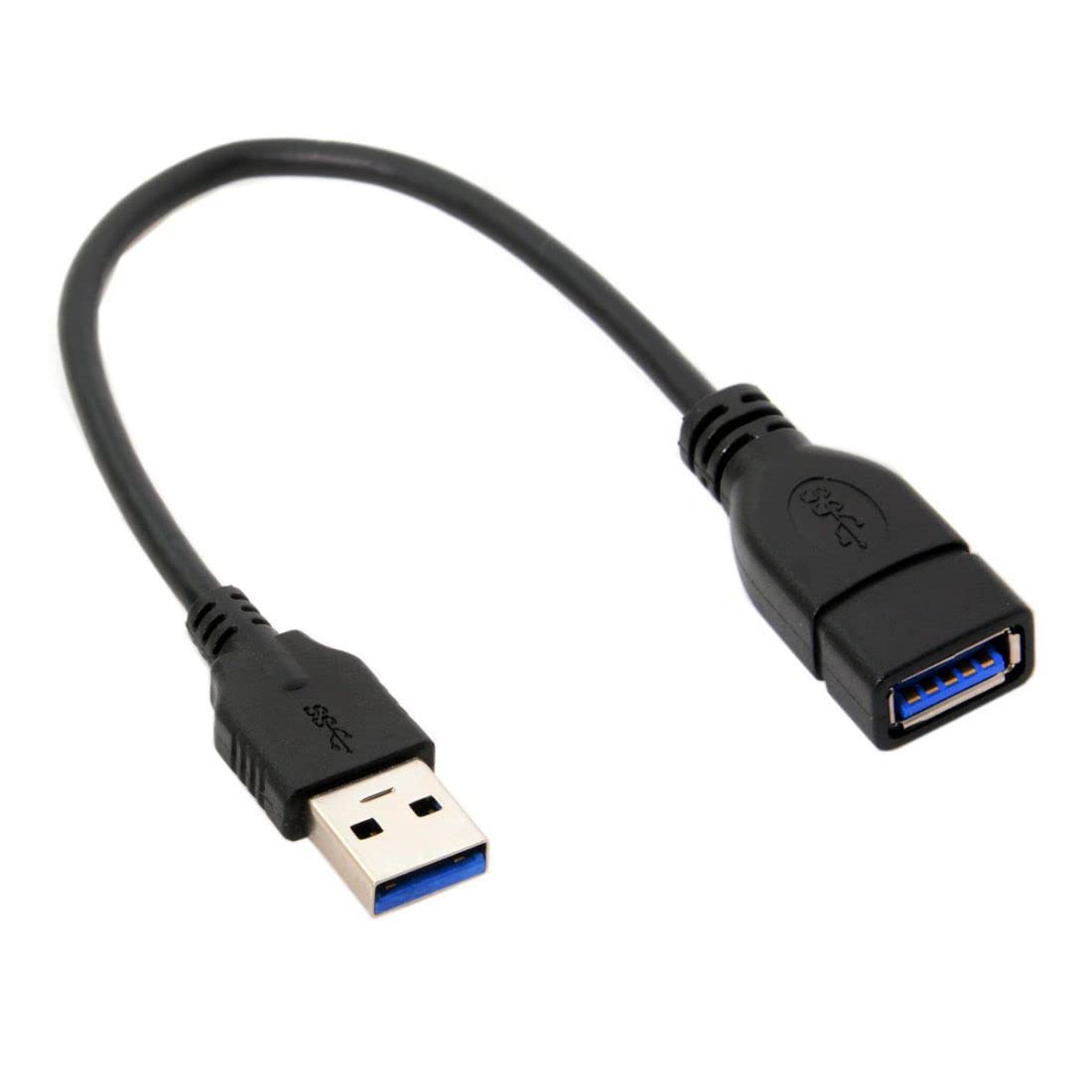 Chenyang USB 3.0 Extension Cable (0.65FT/20cm) - Male to Female High-Speed Data & Power Extension Cord for Mouse, Keyboard, Printer, Webcam | Perfect for Home Office, Gaming Setup & Computer Accessories