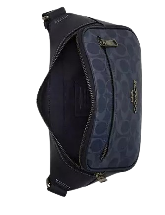 Coach Elias Belt Bag in Signature Denim - Stylish Crossbody Bag for Women | Perfect for Travel, Shopping & Everyday Use