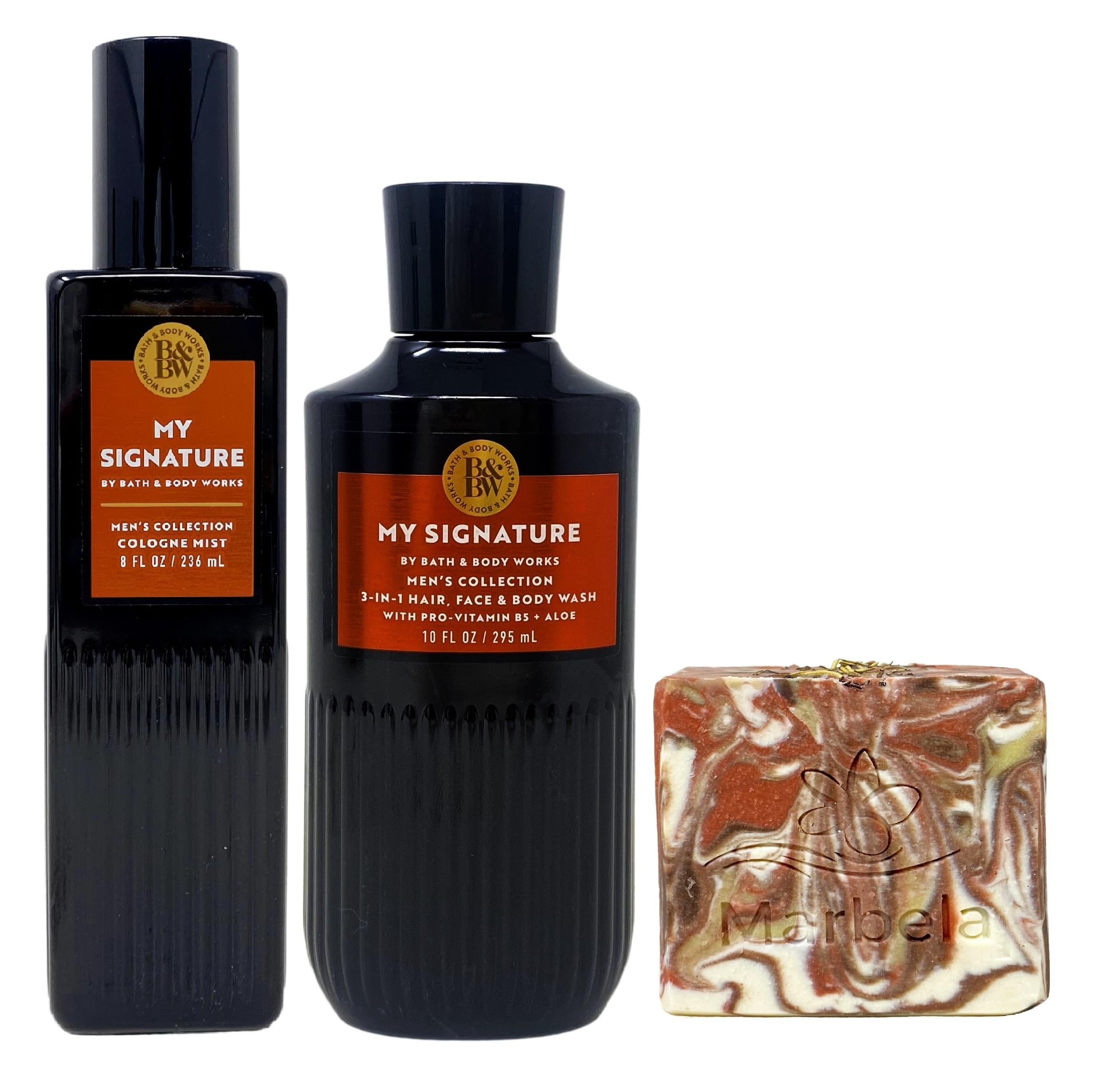 Bath & Body Works Men's Cologne & Body Wash Set - Signature Scent Duo with Rosemary Clay Soap Bar | Fresh Fragrance for Daily Shower & Grooming Routine | Perfect Gift for Men