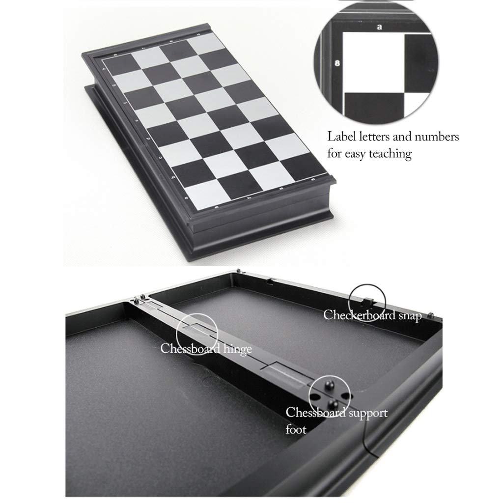 Magnetic Travel Chess Set - Portable Folding Chess Board Game with Gold & Silver Pieces for Adults & Kids | Indoor, Outdoor, Camping & Office Use