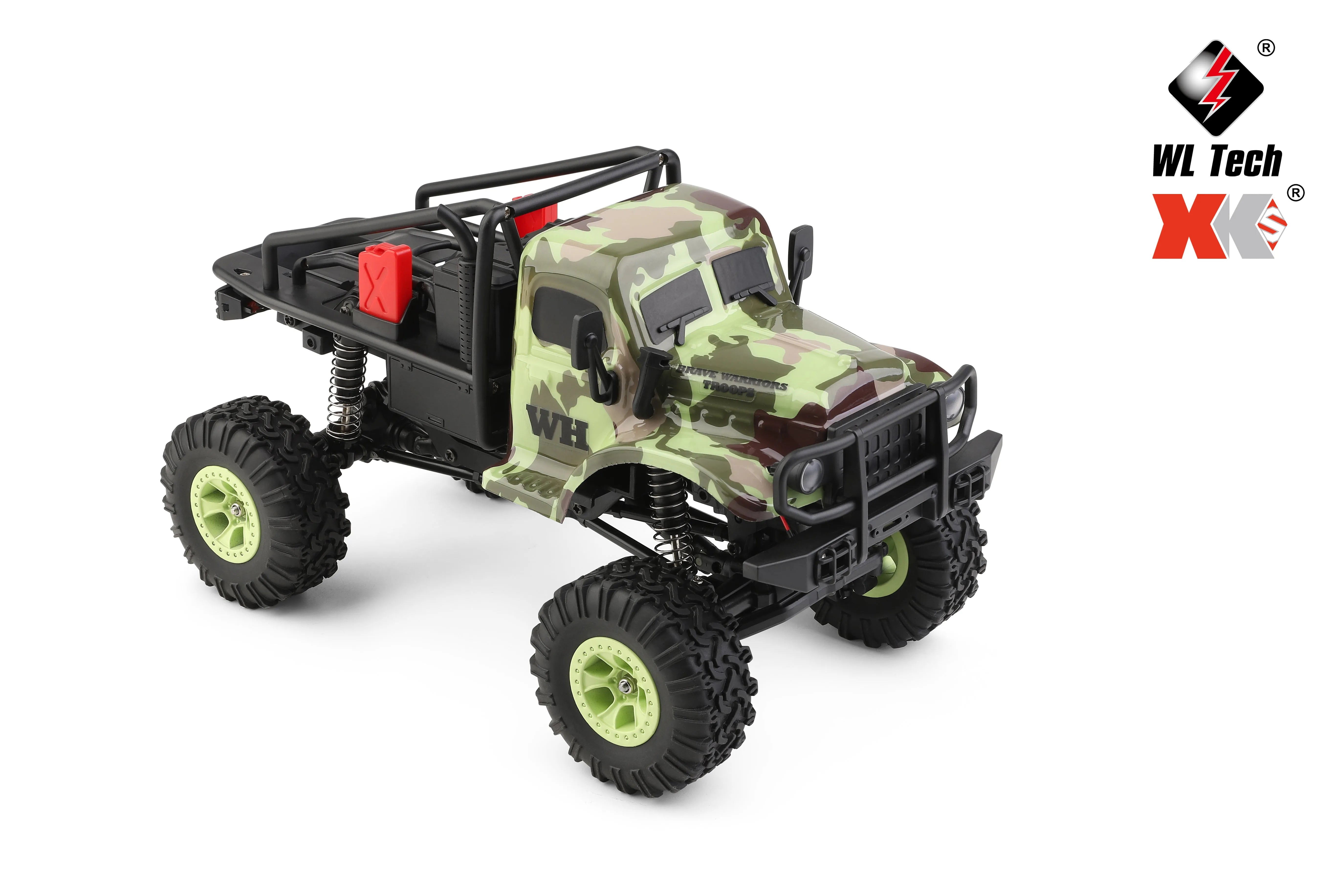 WLTOYS 184021 1/18 Scale 4WD RC Crawler Car with LED Lights, 2-Speed Transmission & Camo Shell - Off-Road Adventure Vehicle for Kids and Adults, Perfect for Rock Crawling, Trail Driving and Backyard Racing