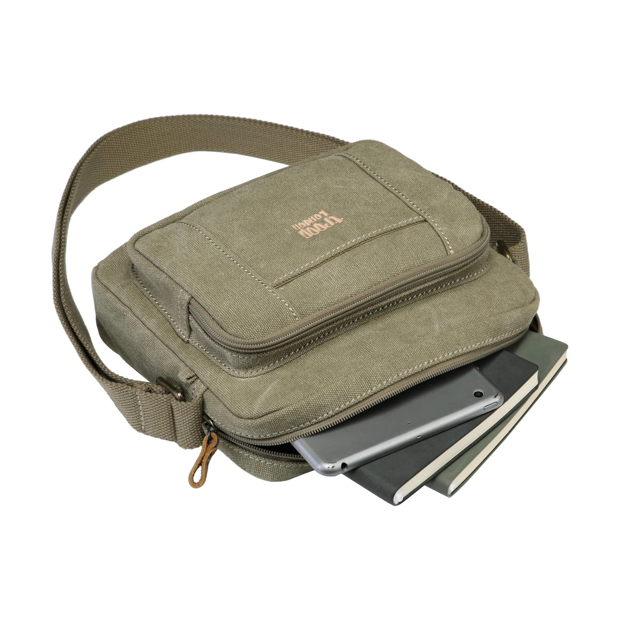 TRP0235 Troop London Classic Canvas Crossbody Bag - Stylish & Durable for Travel, Work & Everyday Use