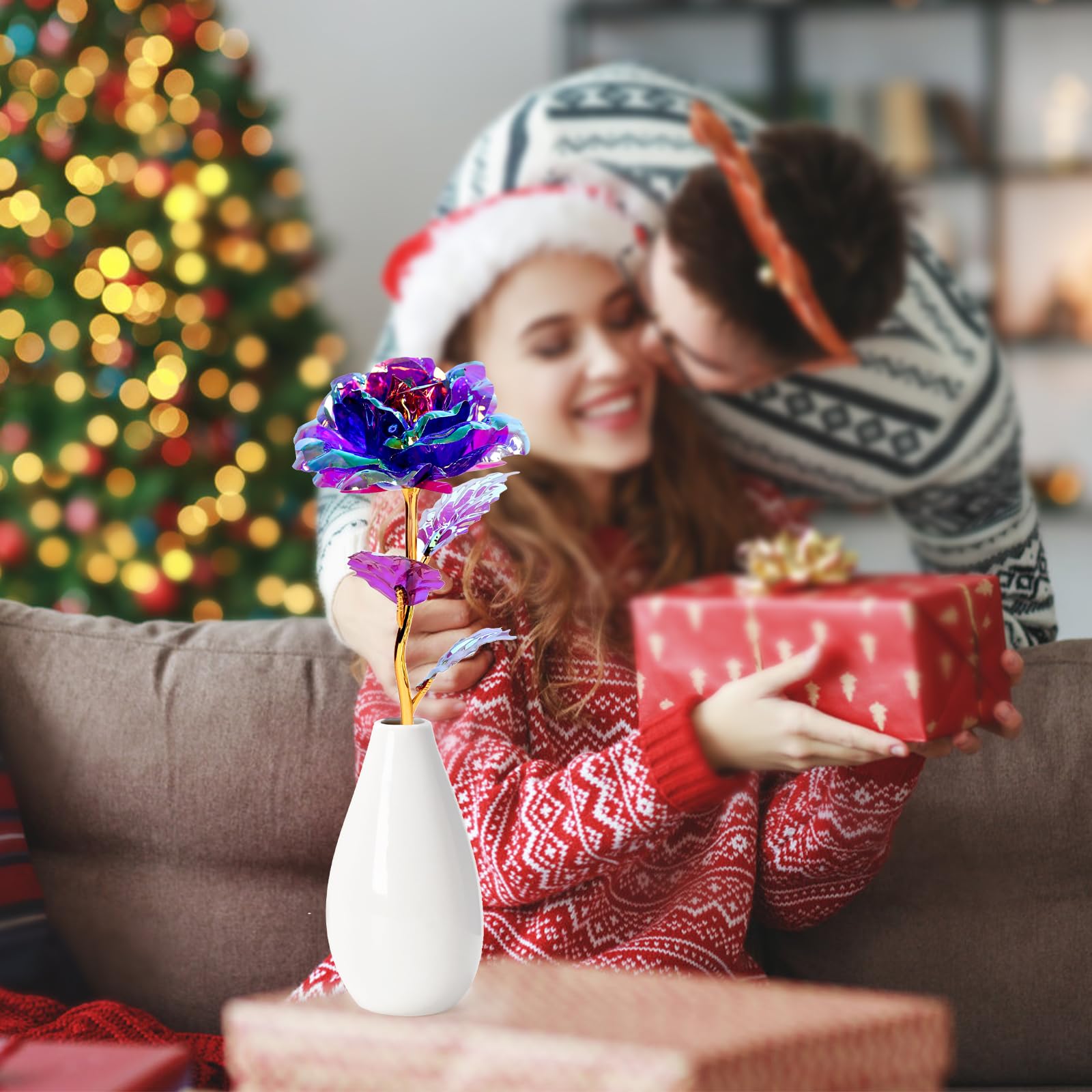 Unique Artificial Rose Gifts for Mom from Daughter, Son, Husband - Perfect for Mother's Day, Christmas, Valentine's, Birthday & Anniversary - Ideal for Mom, Wife, Grandma, Sister & Her Special Occasions