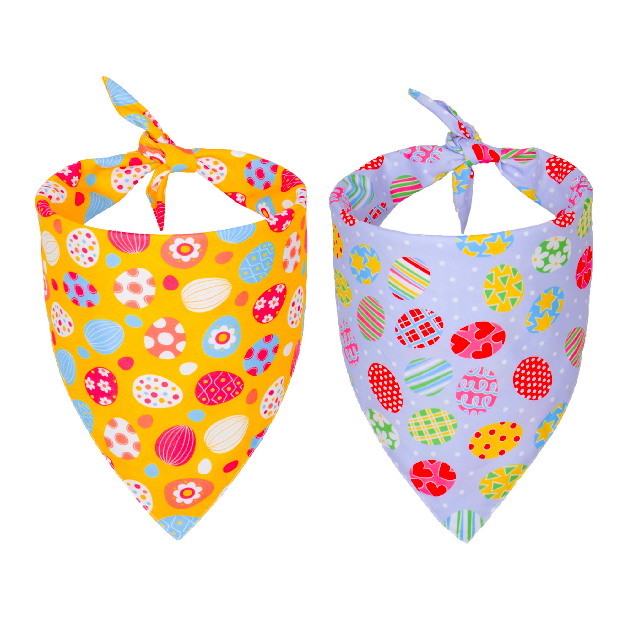 ADOGGYGO Reversible Easter Dog Bandana Scarf for Medium & Large Dogs - Multiple Sizes (Large) - Perfect for Easter Photos, Pet Parties & Holiday Celebrations