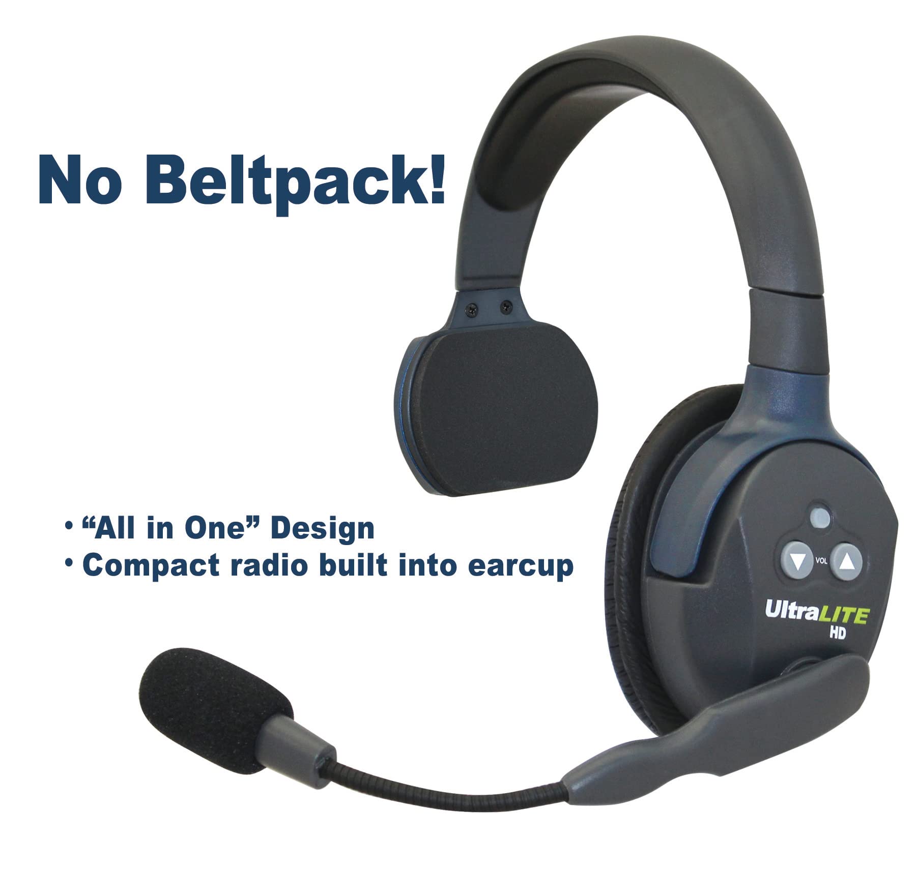 Eartec UL2SD Ultralite-HD Wireless Intercom Headset System - 2-Person Full Duplex Communication, Single/Dual Ear Headsets, 1000ft Range - Ideal for Construction, Security, and Outdoor Adventures - Made in USA