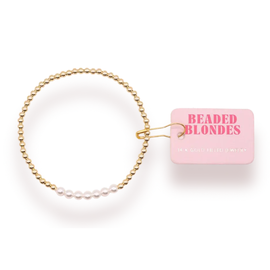 Sophia Beaded Bracelet for Women - Elegant Stretch Bracelet with Glass Beads - Perfect for Parties, Weddings & Everyday Wear
