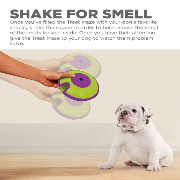Outward Hound Treat Maze Dog Puzzle Toy - Interactive Slow Feeder for Mental Stimulation & Anxiety Relief - Perfect for Small, Medium & Large Dogs - Indoor & Outdoor Use
