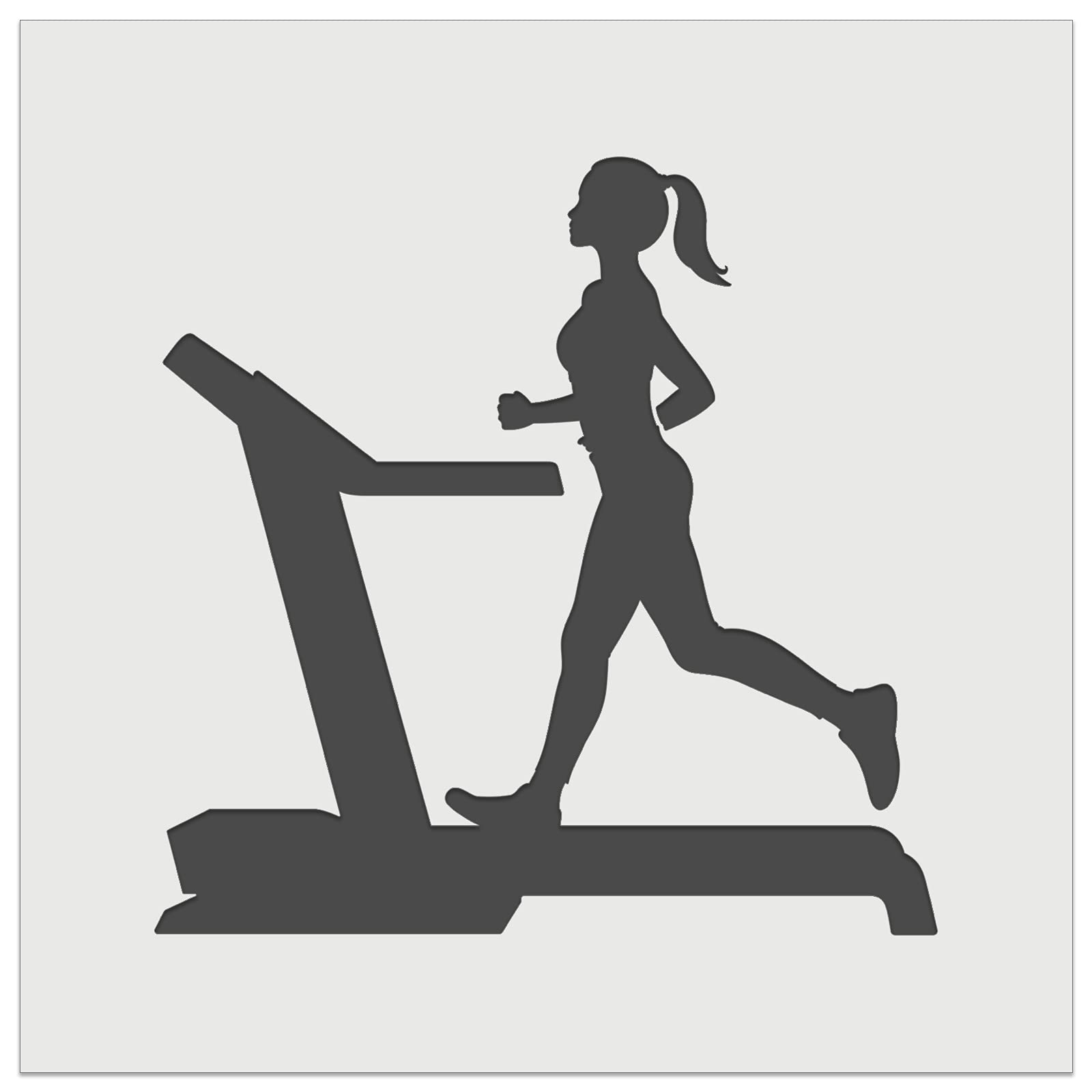 7 Inch Reusable DIY Craft Stencil for Gym Wall Decor - Perfect for Cardio Workout & Running Motivation | Home & Commercial Fitness Spaces