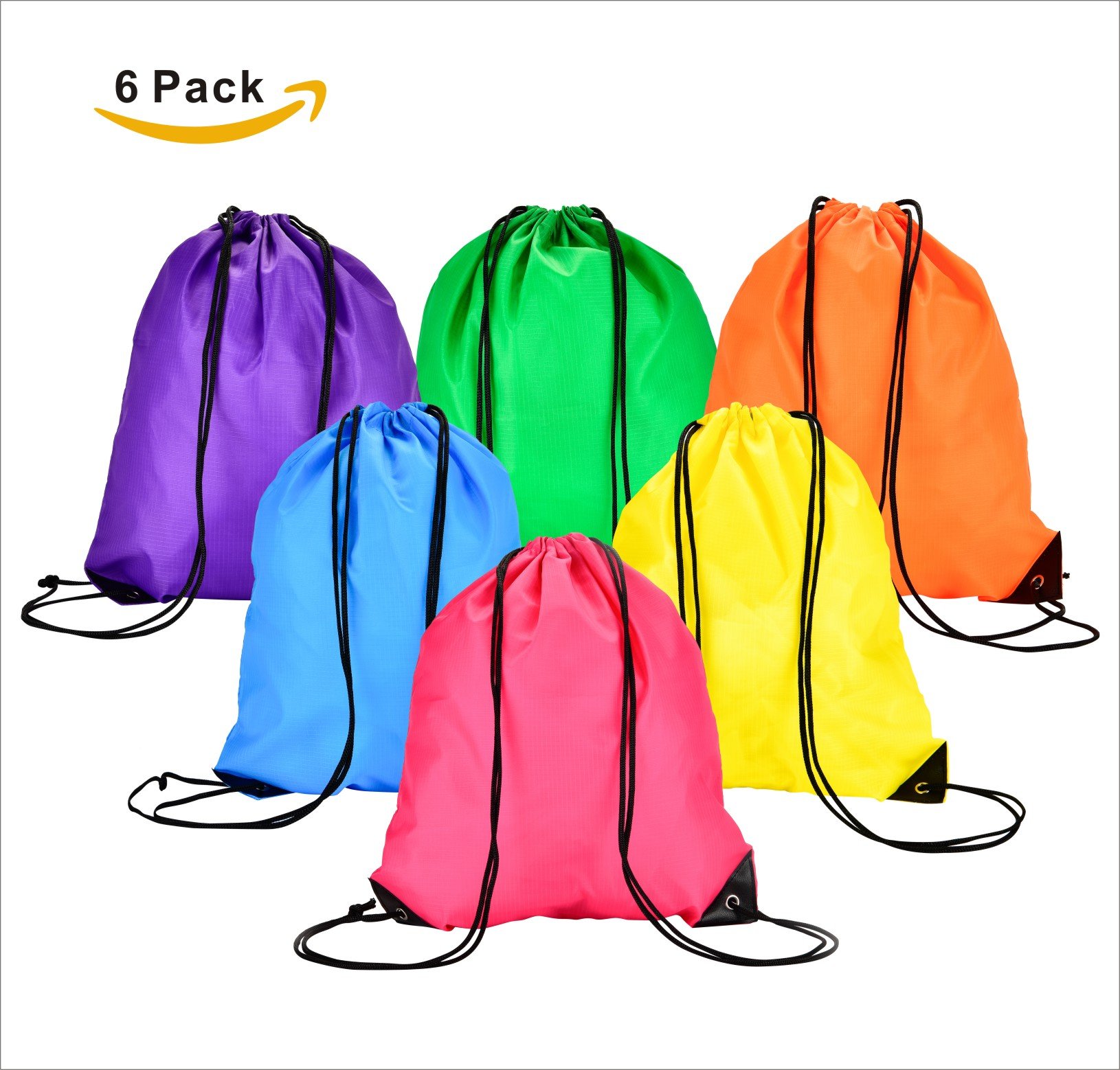 10 Pack LIHI Ripstop Drawstring Backpacks - Durable Party Favors, Team Gifts & Goodie Bags for Sports Events, Birthday Parties & Corporate Giveaways