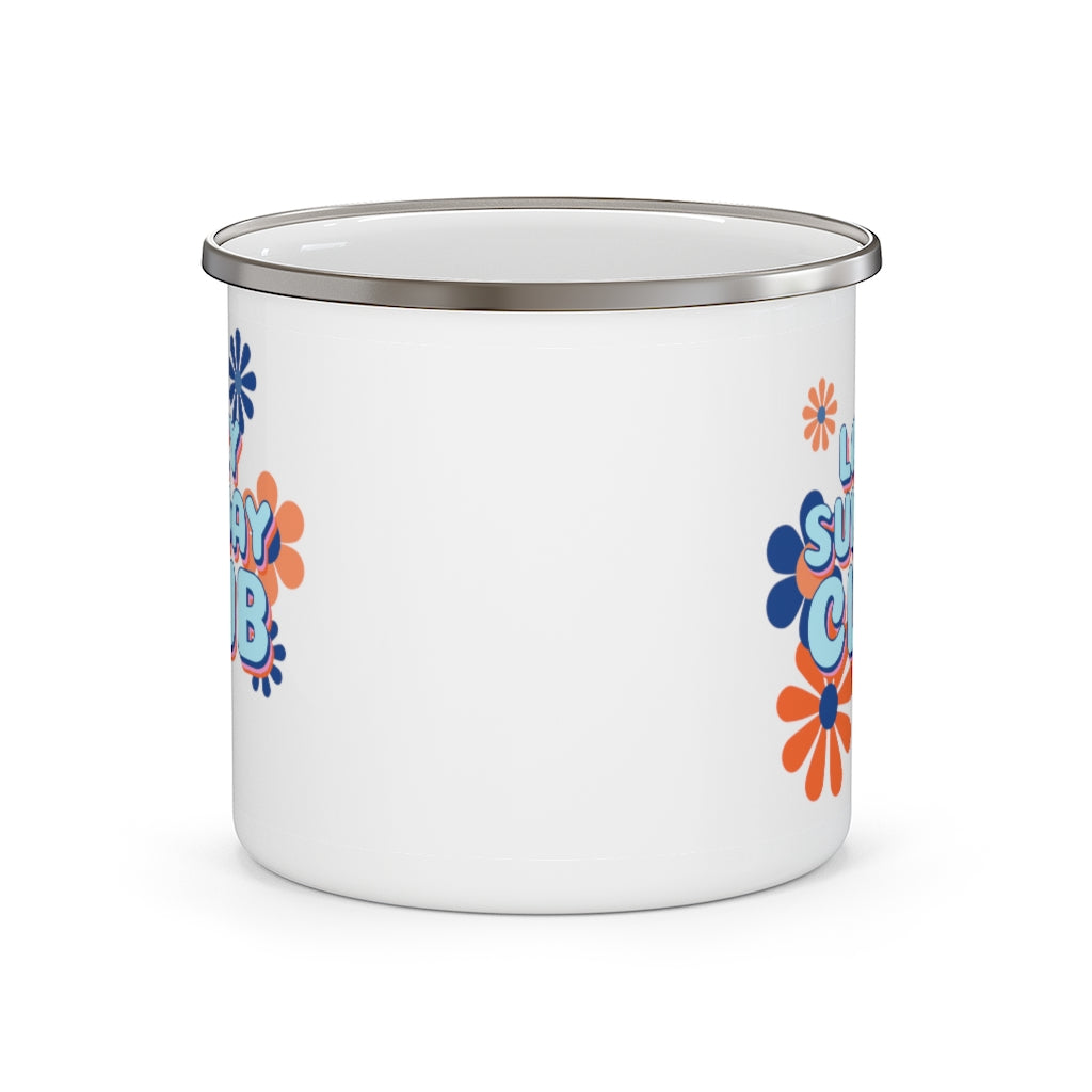 Funny Camping Mug - Insulated Enamel Travel Coffee & Tea Cup - Perfect for Outdoor Adventures, Camping Trips & Gifts