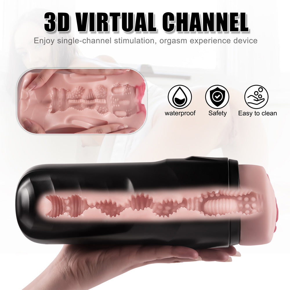 Realistic Vaginal Masturbator Cup - Squeezable Male Stroker for Enhanced Pleasure | Discreet Solo Play & Couples Intimacy