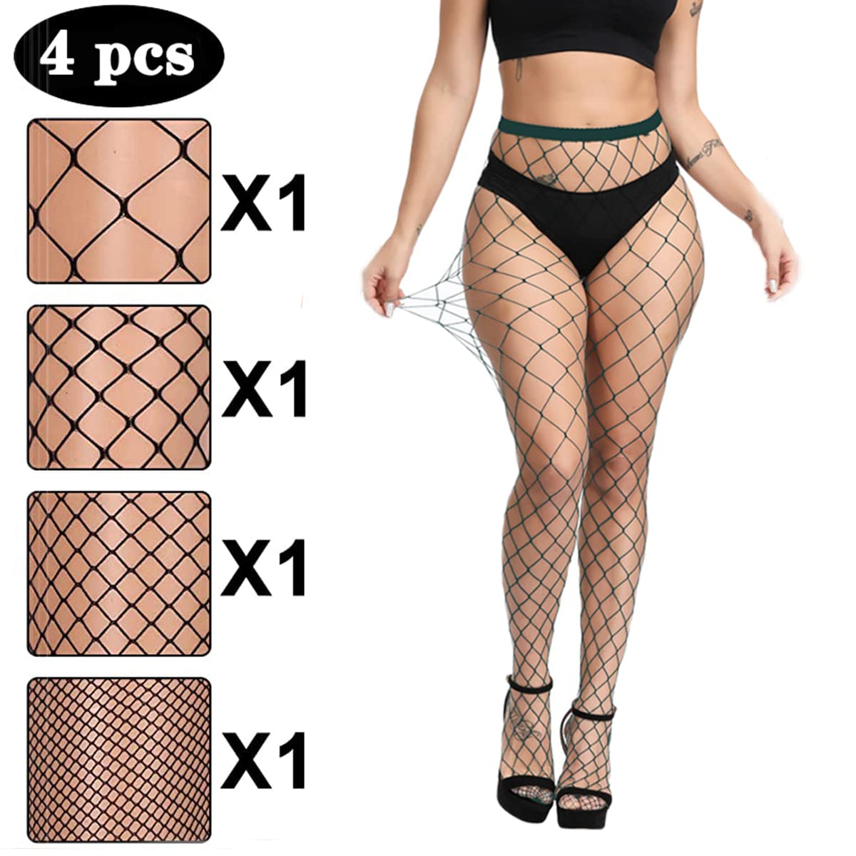 Sexy Fishnet Pantyhose for Women - Hollow Mesh Stockings, Fashionable Net Tights, Thin & Comfortable Socks - Perfect for Cosplay, Night Out, and Lingerie Styling