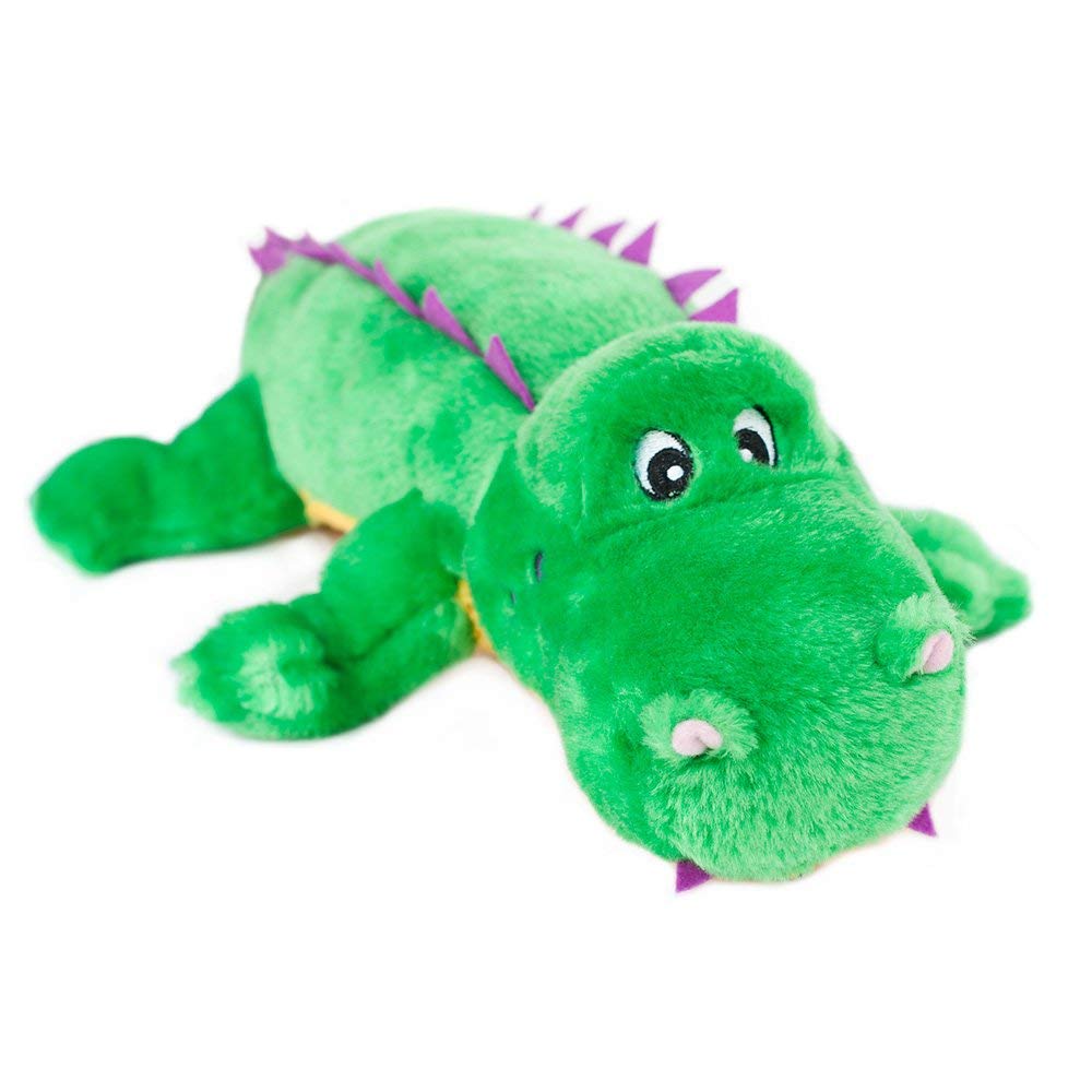 ZippyPaws Grunterz Grunting Plush Large Dog Toy - Alvin the Alligator Squeaky Chew Toy for Big Dogs | Interactive Playtime & Fetch Game Companion