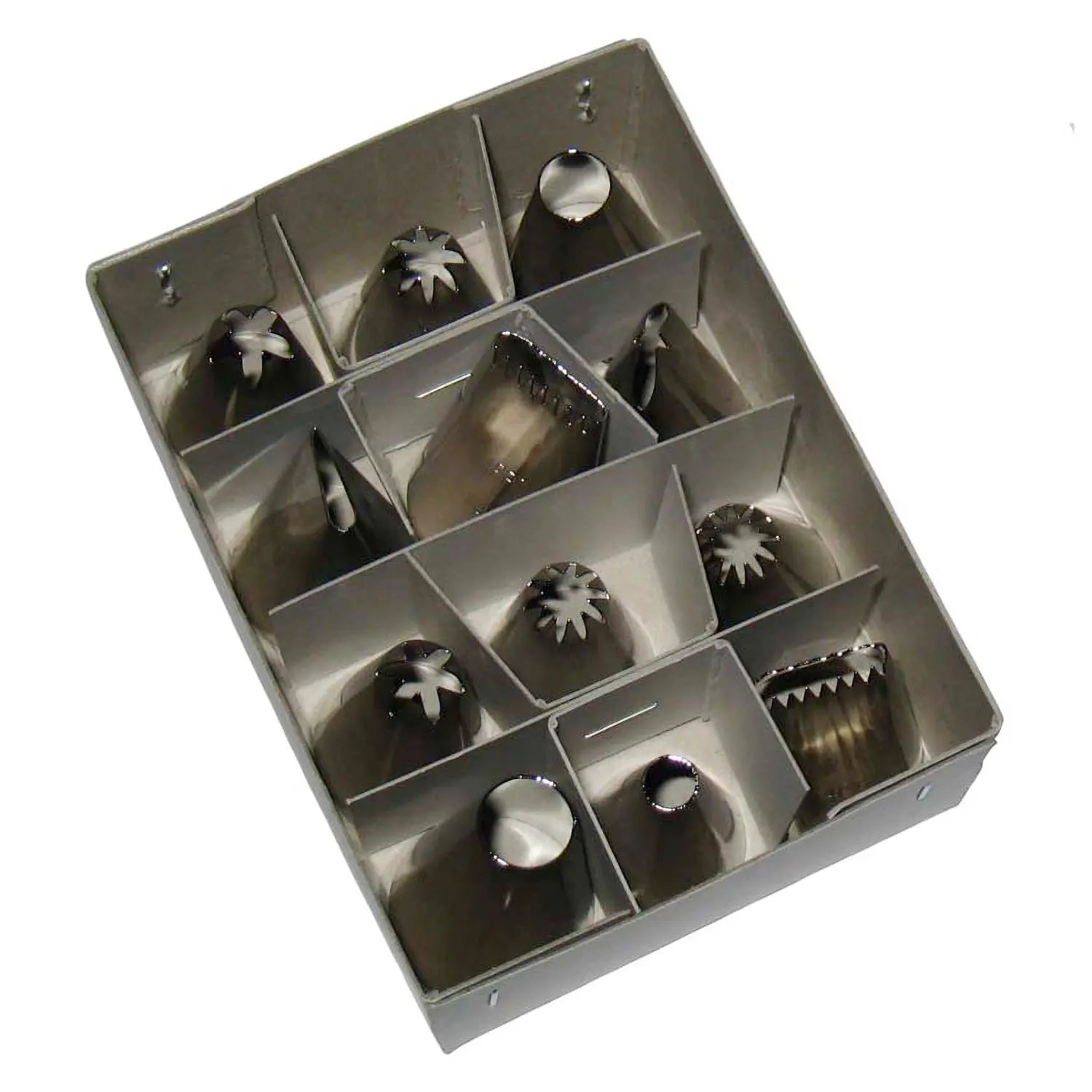 EBM Brass Piping Tips Set - 12 Piece Professional Cake Decorating Nozzles for Baking, Cupcakes & Pastry | Perfect for Home Bakers & Professional Chefs