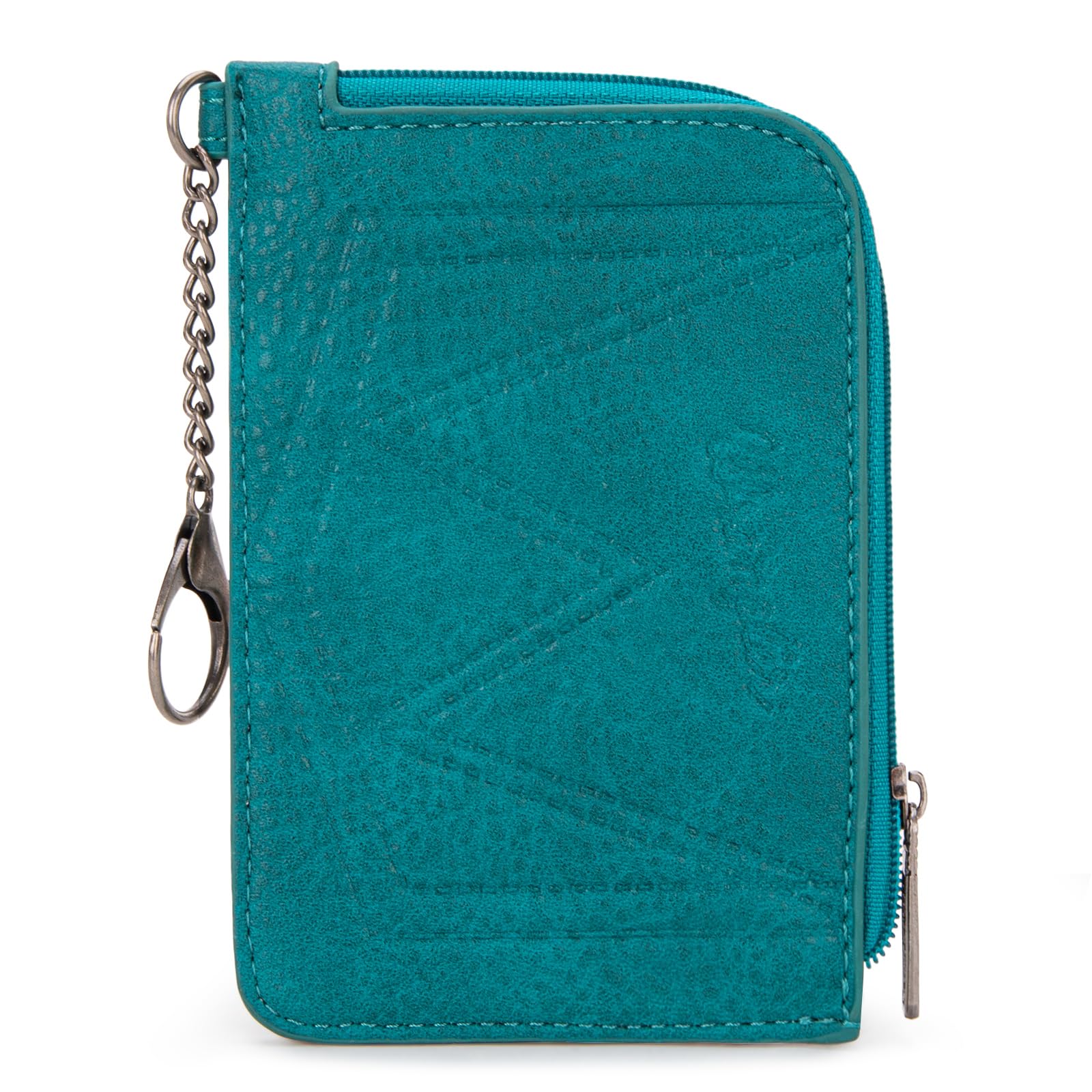 Montana West Wrangler Aztec Women's Leather Card Wallet with Zipper Pocket - Western Style Credit Card Holder for Women (WG130-W005TQ) | Perfect for Travel, Shopping & Everyday Use