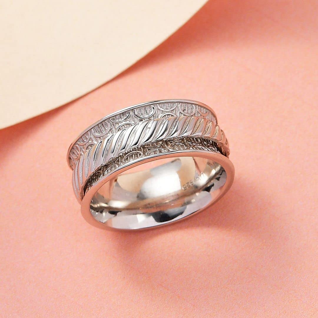 925 Sterling Silver Mom Spinner Ring for Women - Elegant Spinning Jewelry Gift for Mother's Day, Birthday & Anniversary - Perfect for Everyday Wear, Special Occasions & Gift Giving