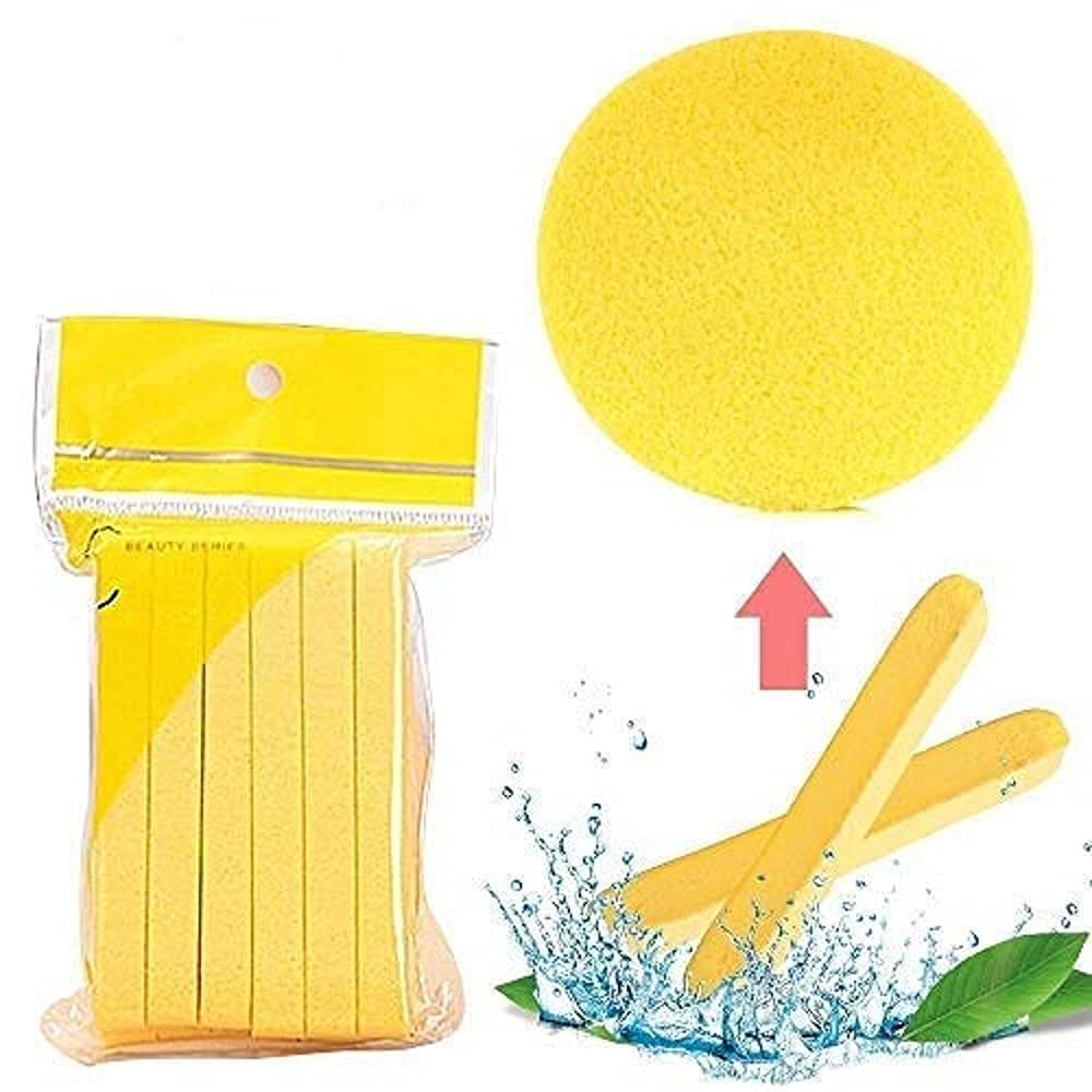 GOLD MAX Facial Cleansing Sponge Pads - 12 Pack Multicolor Exfoliating Wash Puff for Deep Face Cleaning & Makeup Removal - Perfect for Daily Skincare & Travel