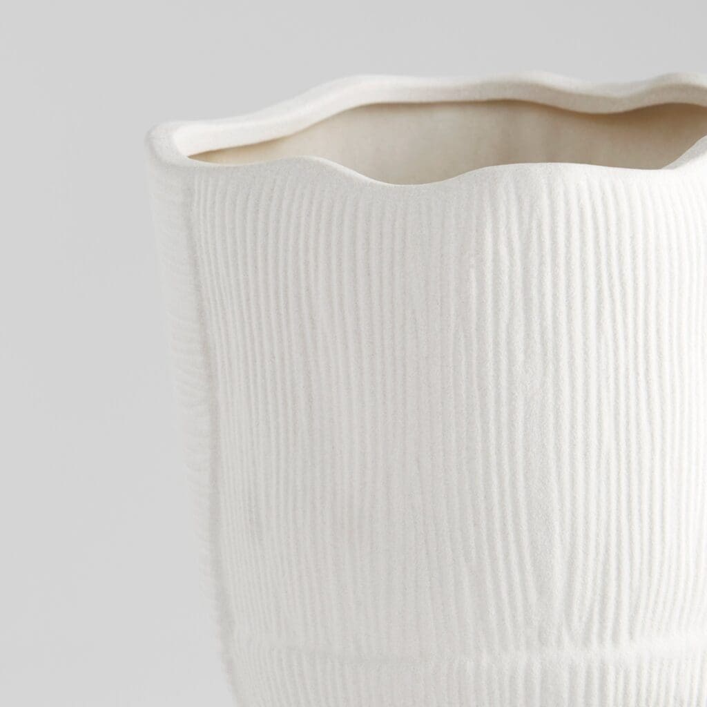 Cyan Design 11468 Astraea Vase - Elegant White Ceramic Flower Vase for Home Decor, Wedding Centerpieces & Tabletop Arrangements