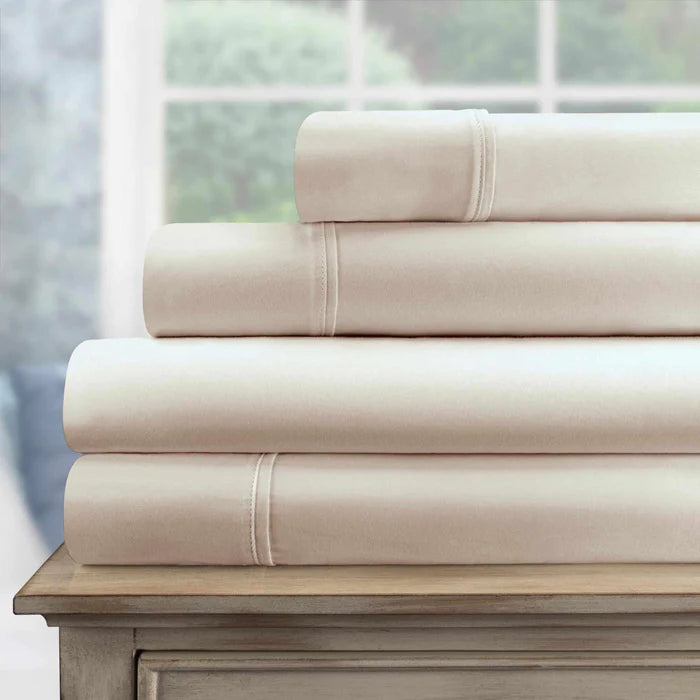 Luxury 700 Thread Count Egyptian Cotton Sheet Set - Eco Friendly, Breathable & Hypoallergenic - Perfect for Bedroom, Hotel, or Guest Room Comfort