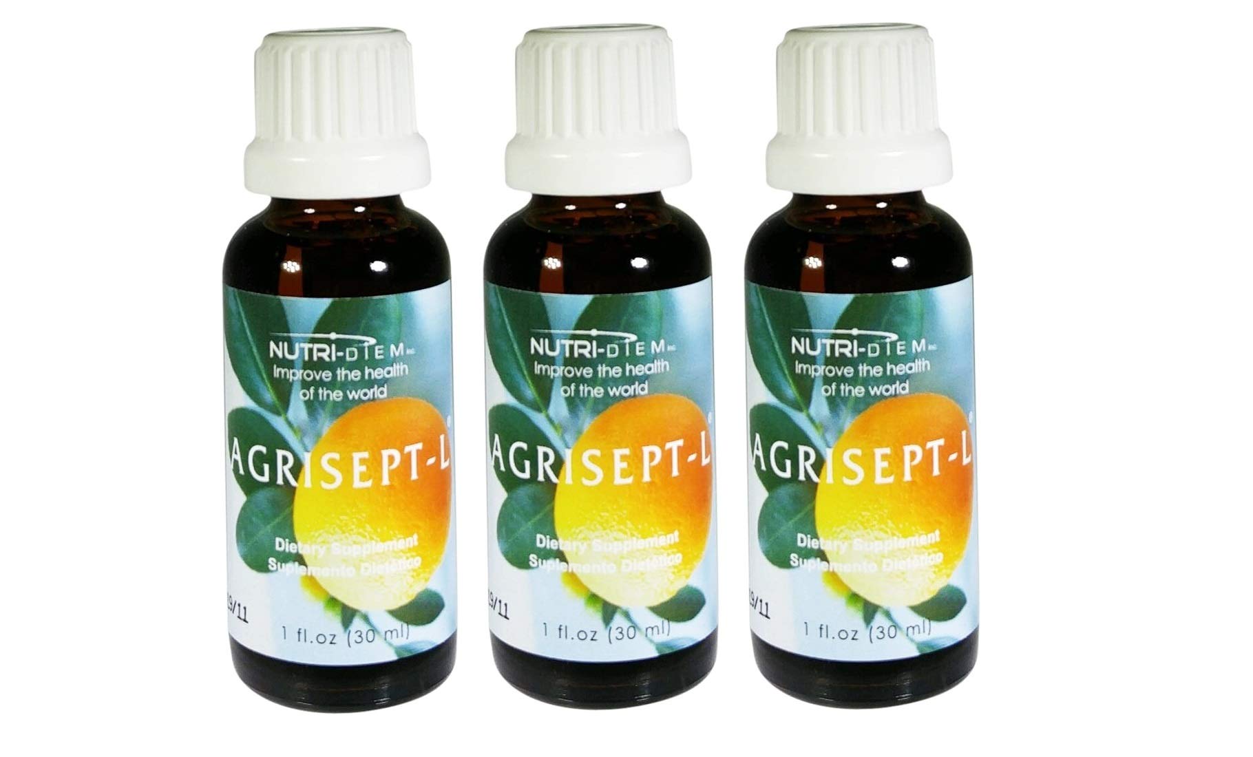 Agrisept - L Antioxidant Supplement 30ml (1 oz) - Pack of 3 Bottles - Supports Immune Health & Detoxification for Daily Wellness