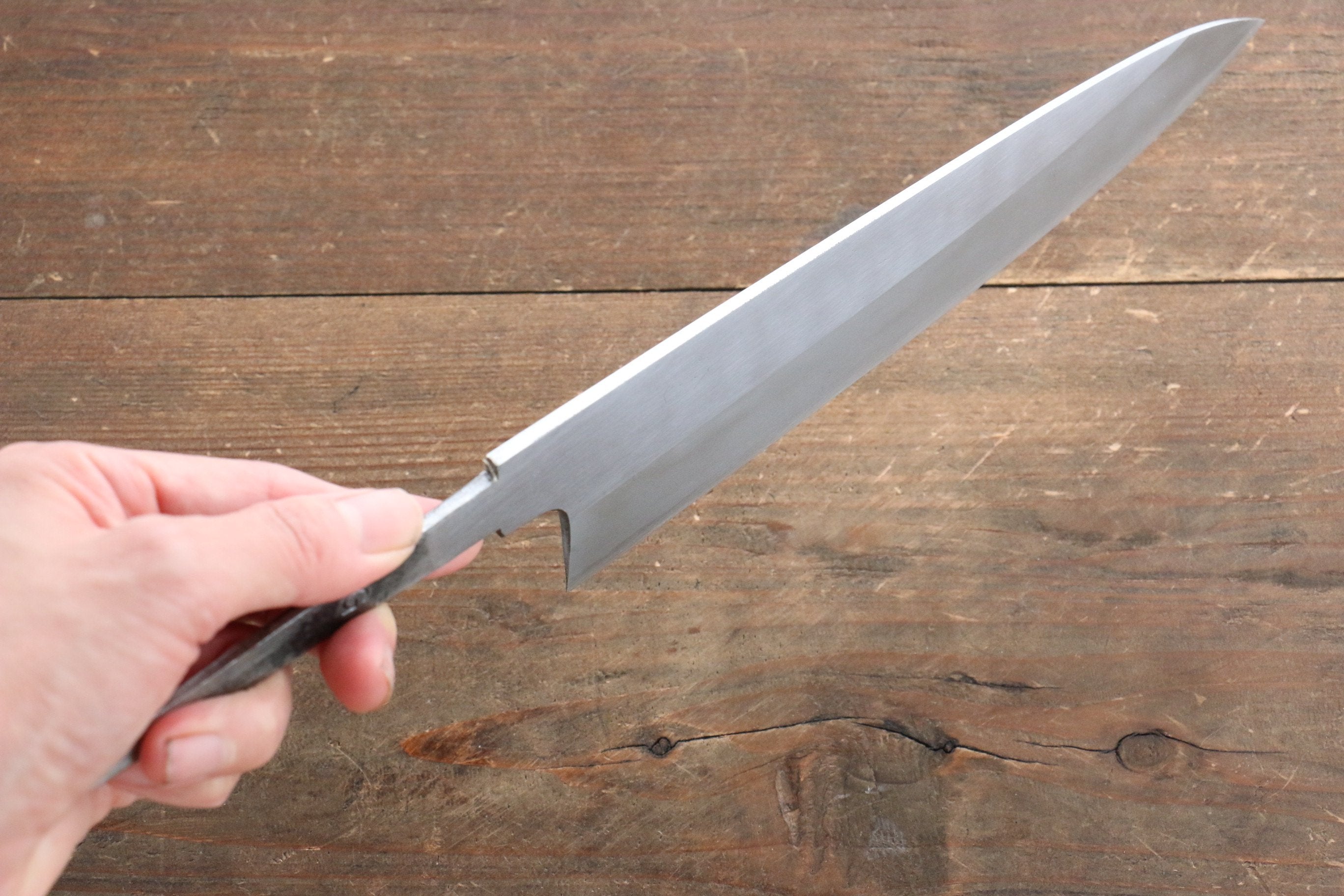 Minamoto Akitada Hontanren Blue Steel No.2 Gyuto 210mm Japanese Chef Knife - Blade Only for Professional Cooking & Sushi Preparation