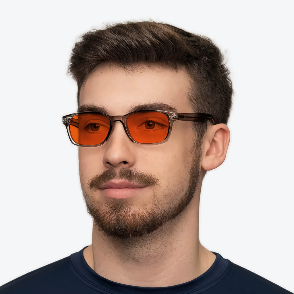 NightFall Lucent Blue Light Blocking Glasses - Pearl Grey for Eye Strain Relief & Better Sleep - Perfect for Gaming, Working & Nighttime Use