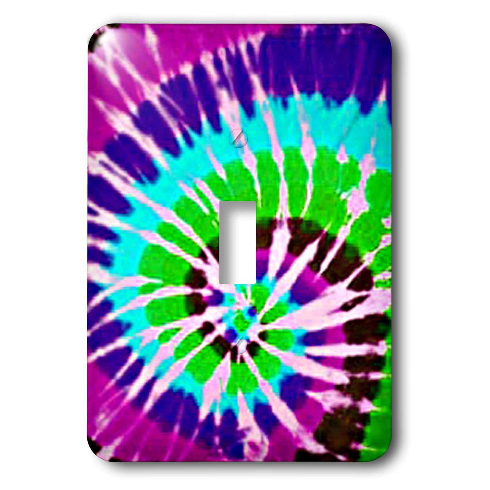 3dRose lsp_14277_1 Tie Dye Art 2 Single Toggle Switch Plate Cover - Decorative Wall Plate for Light Switches, Home Decor & Boho Style Rooms