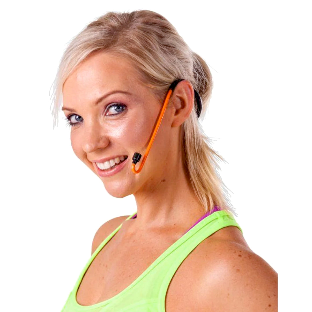 Professional UHF Wireless Fitness Audio System with Headset Microphone - Ideal for Gym Instructors, Group Classes & Home Workouts