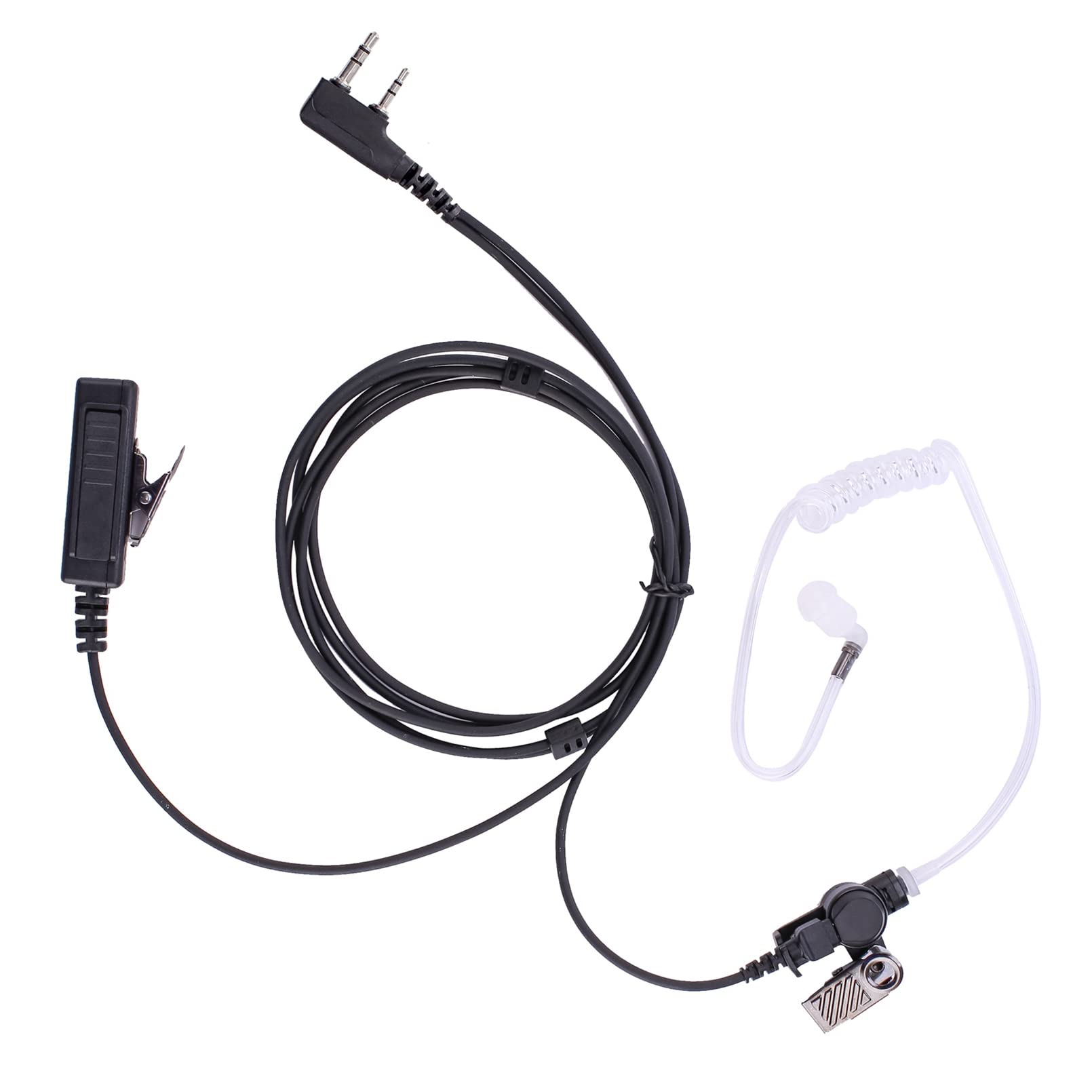 BTECH Kenwood Retevis Walkie Talkie Headset with Microphone - Clear Air Acoustic Tube Earpiece for Construction, Security & Outdoor Communication
