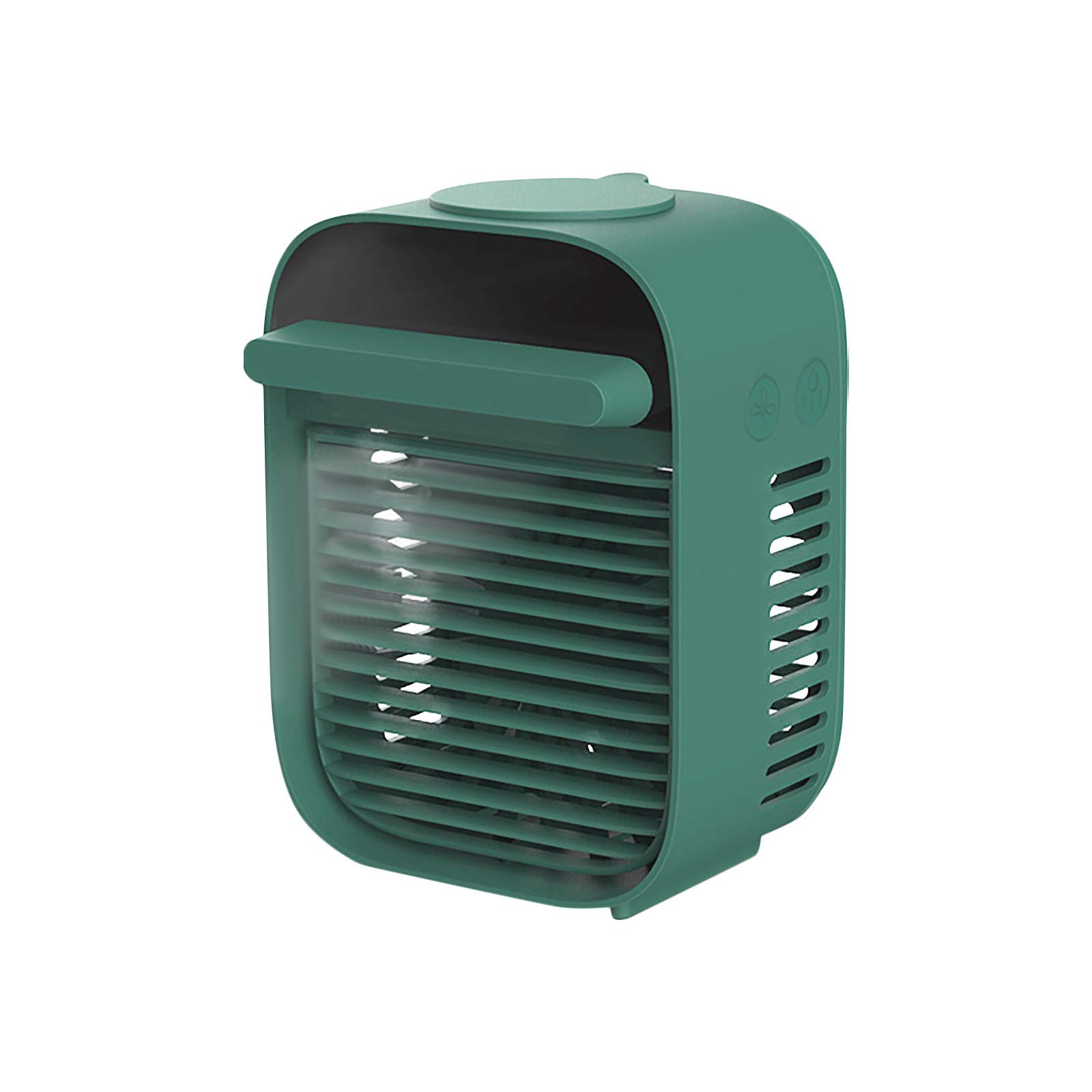 Portable USB Mini Desk Fan - Quiet Personal Cooling Fan with Humidifier & Misting Function for Office, Dorm, Study | Small Electric Air Circulator | Green Compact Evaporative Cooler for Students & Home Use